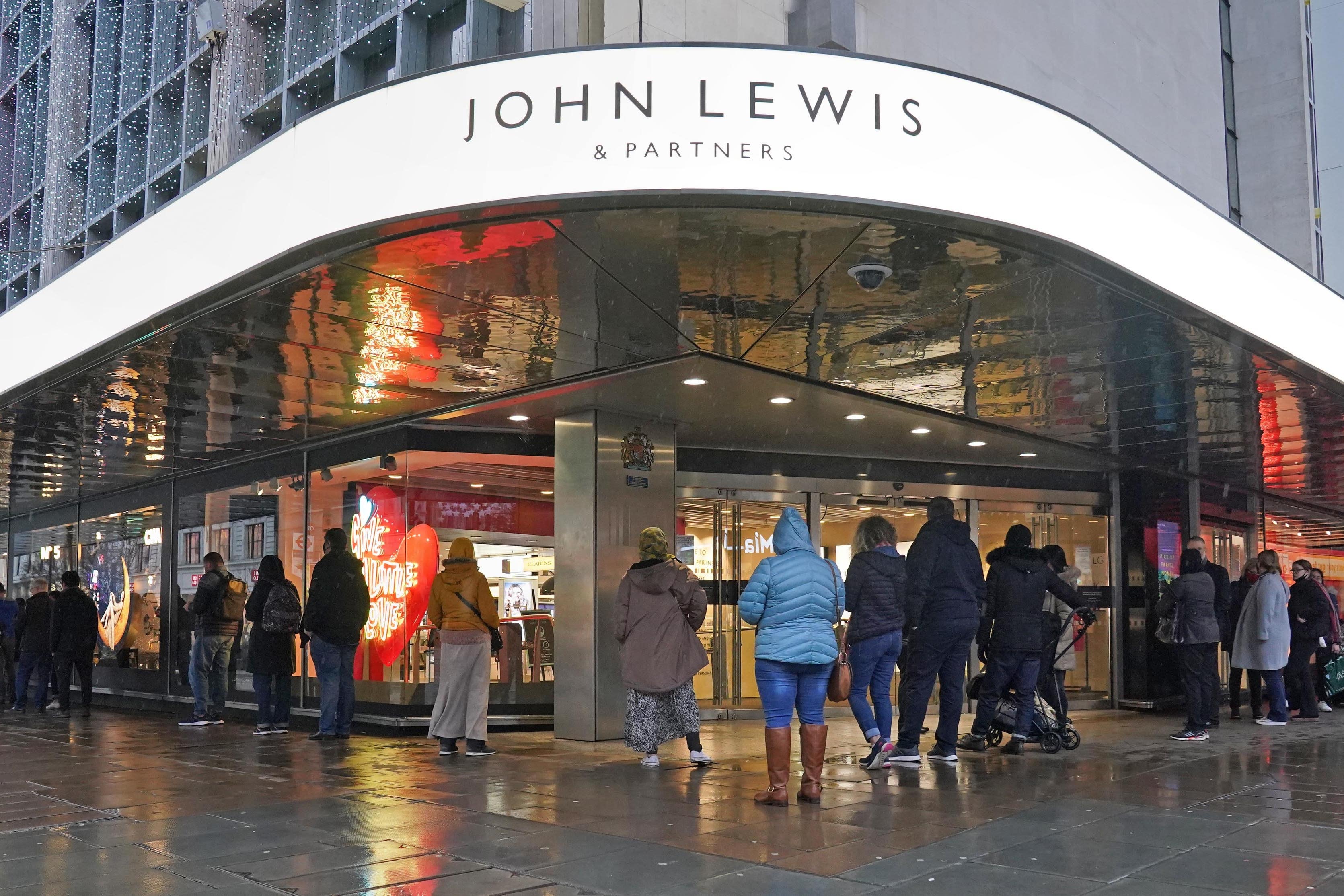 John Lewis granted the pay rise to 65,000 store workers (Jonathan Brady/PA)