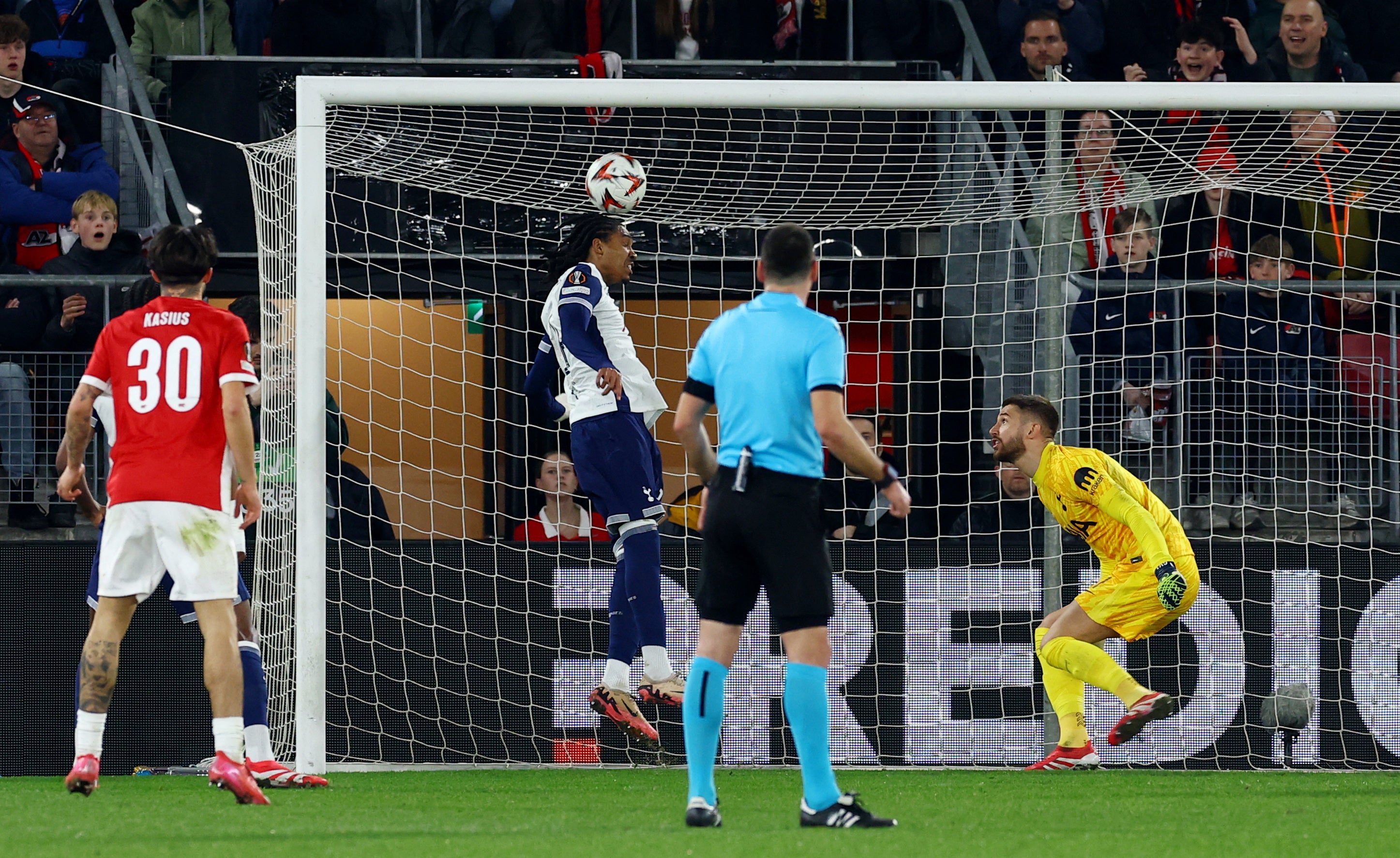 A Lucas Bergvall own goal sunk Spurs and leaves them needing to win in the second leg