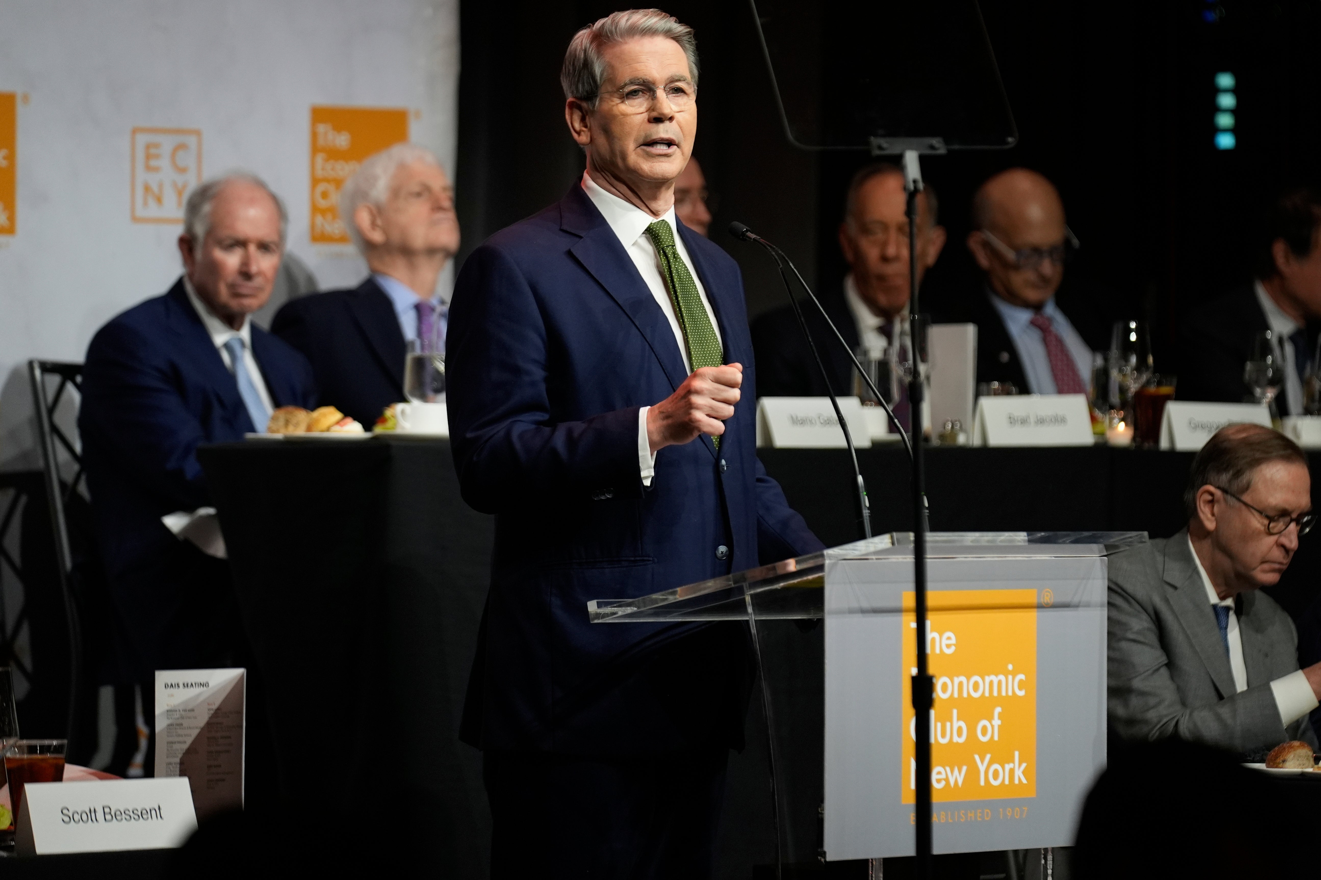 Scott Bessent, United States Secretary of the Treasury, speaks at an Economic Club of New York. He said ‘cheap goods is not the essence of the American Dream’