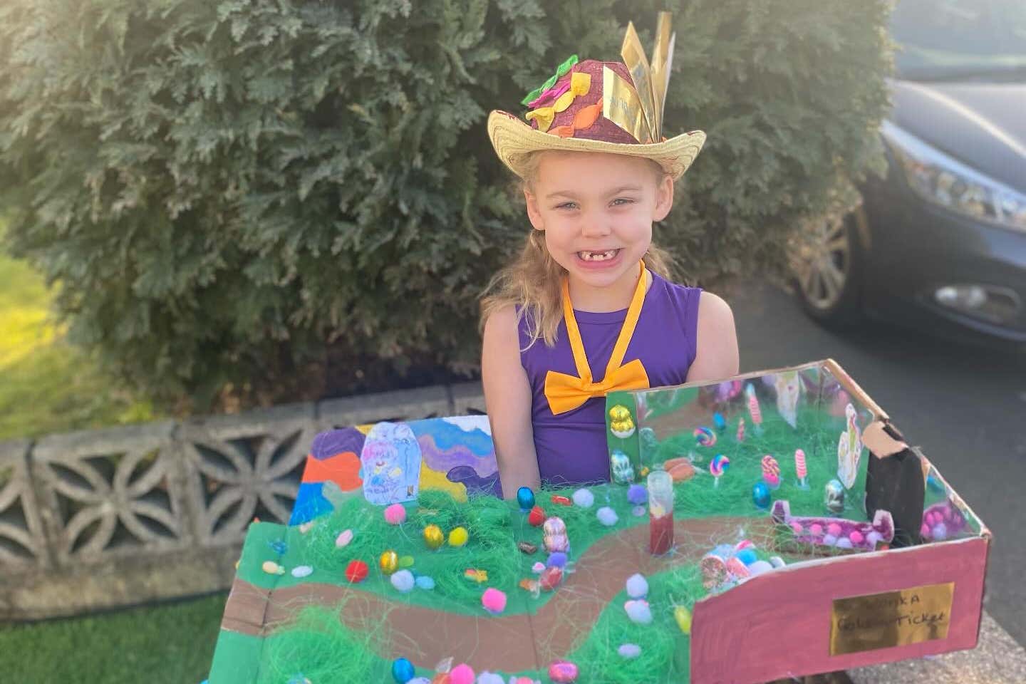 Grace Carroll said she spent three days creating her book in a box display (Laura Woods/PA)