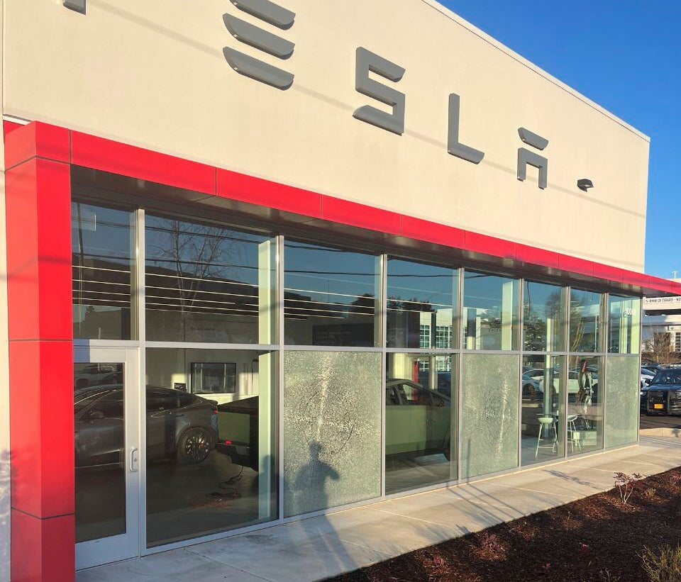 Shots Fired Tesla Showroom