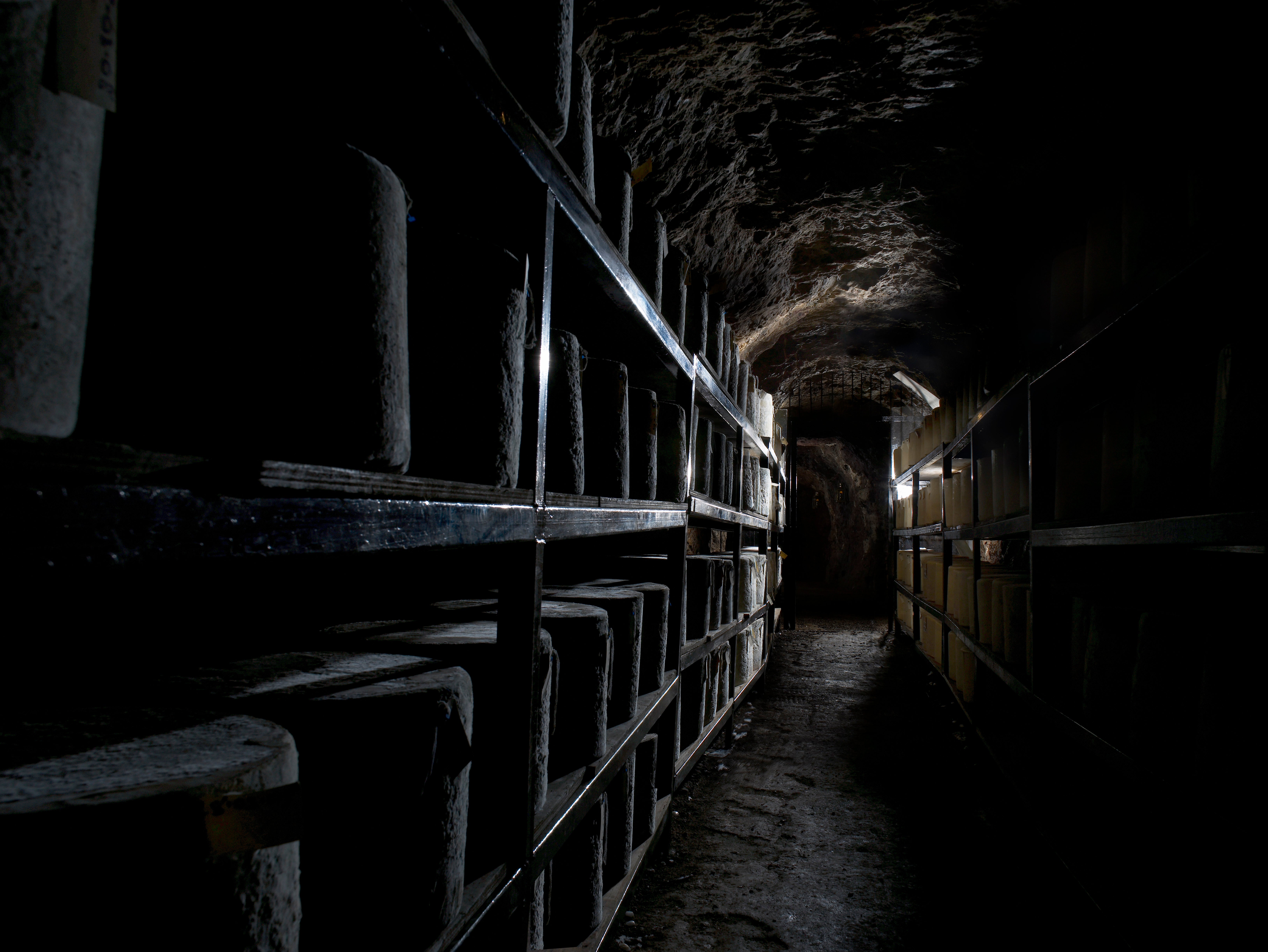 Cheesemaker Ford Farms stores the famous Wookey Hole cheddar in caves