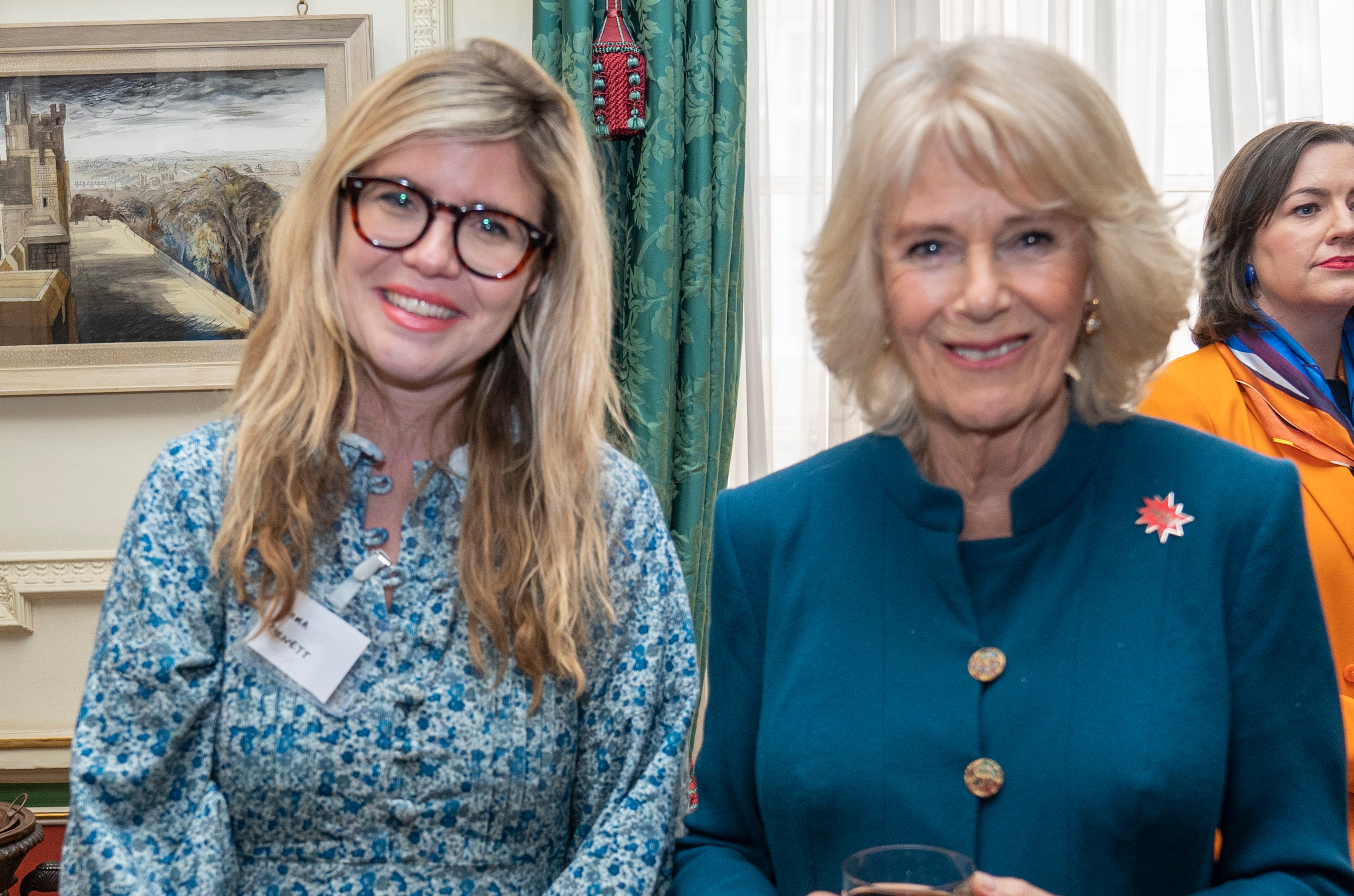 Emma Barnett with The Duchess of Cornwall, president of WOW, Women of the World Festival, to celebrate International Women’s Day