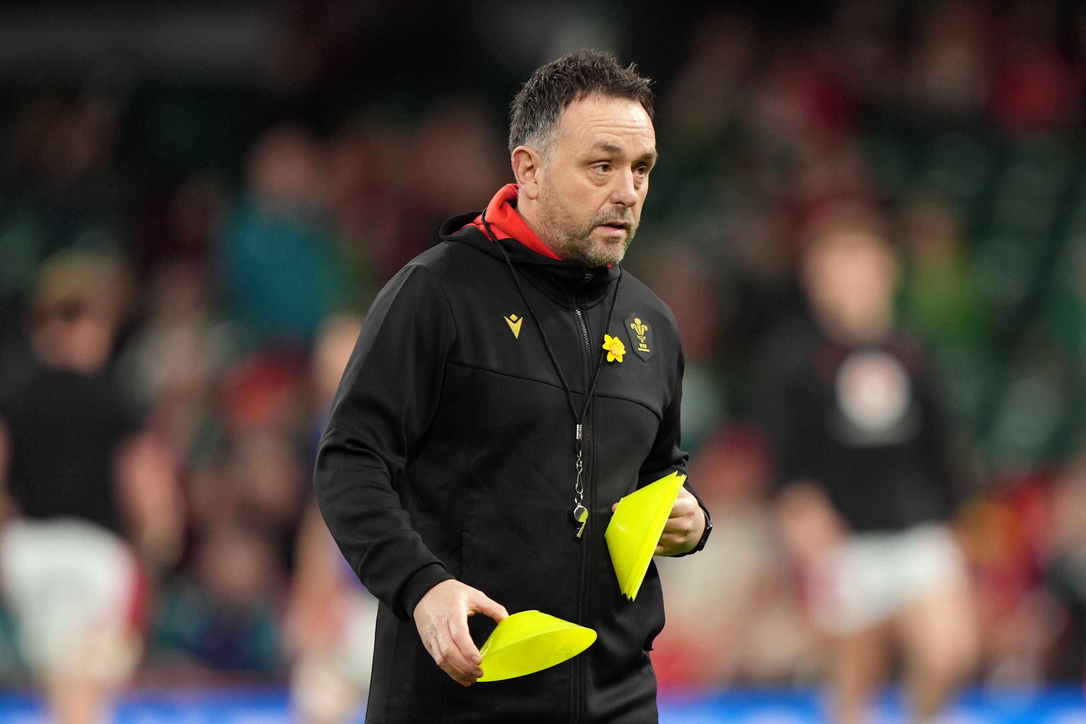 Matt Sherratt has acknowledged the threat posed by Scotland’s back three (Joe Giddens/PA)