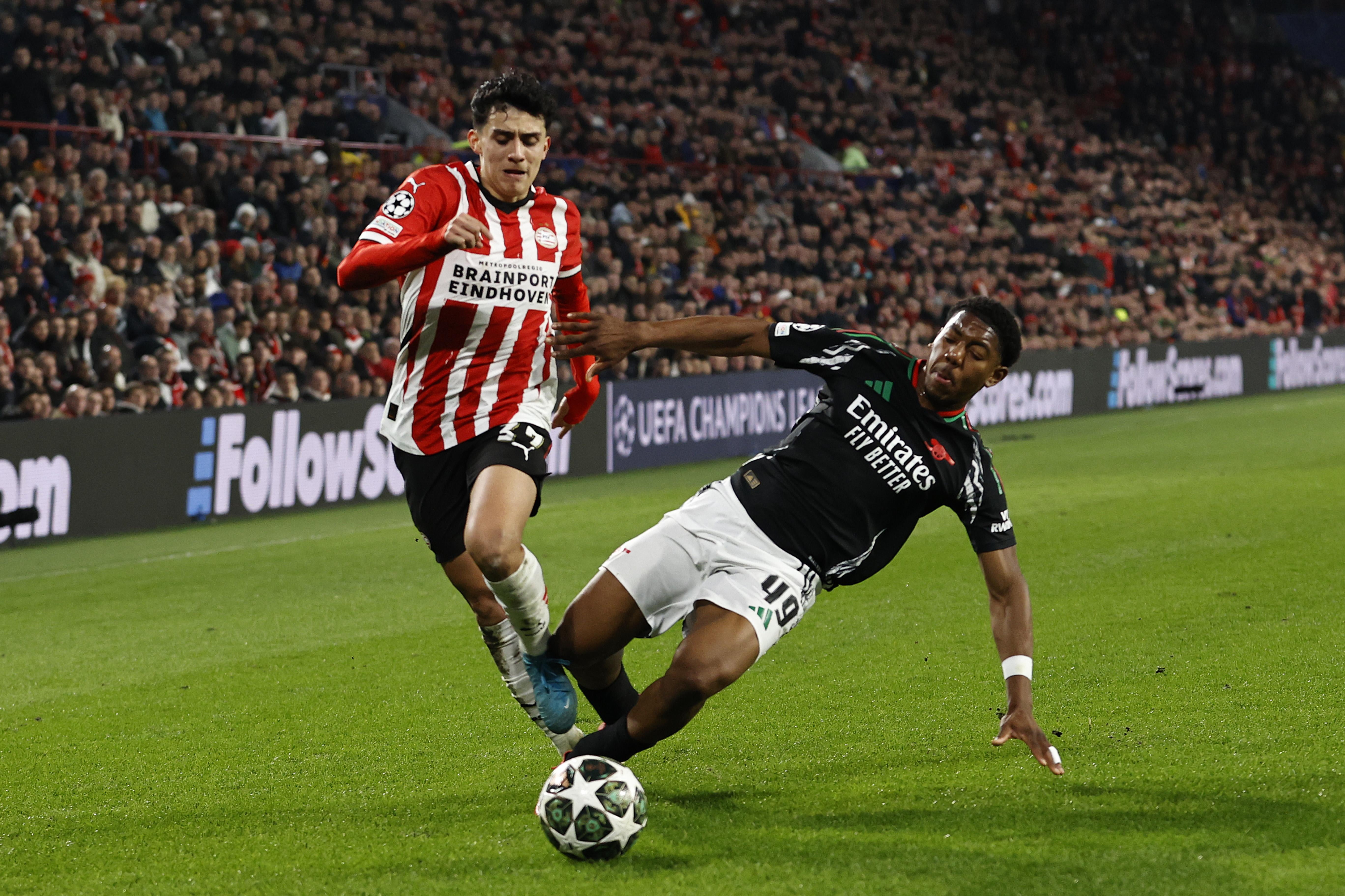 Mikel Arteta says Myles Lewis-Skelly needs to learn after some reckless tackles while on a booking