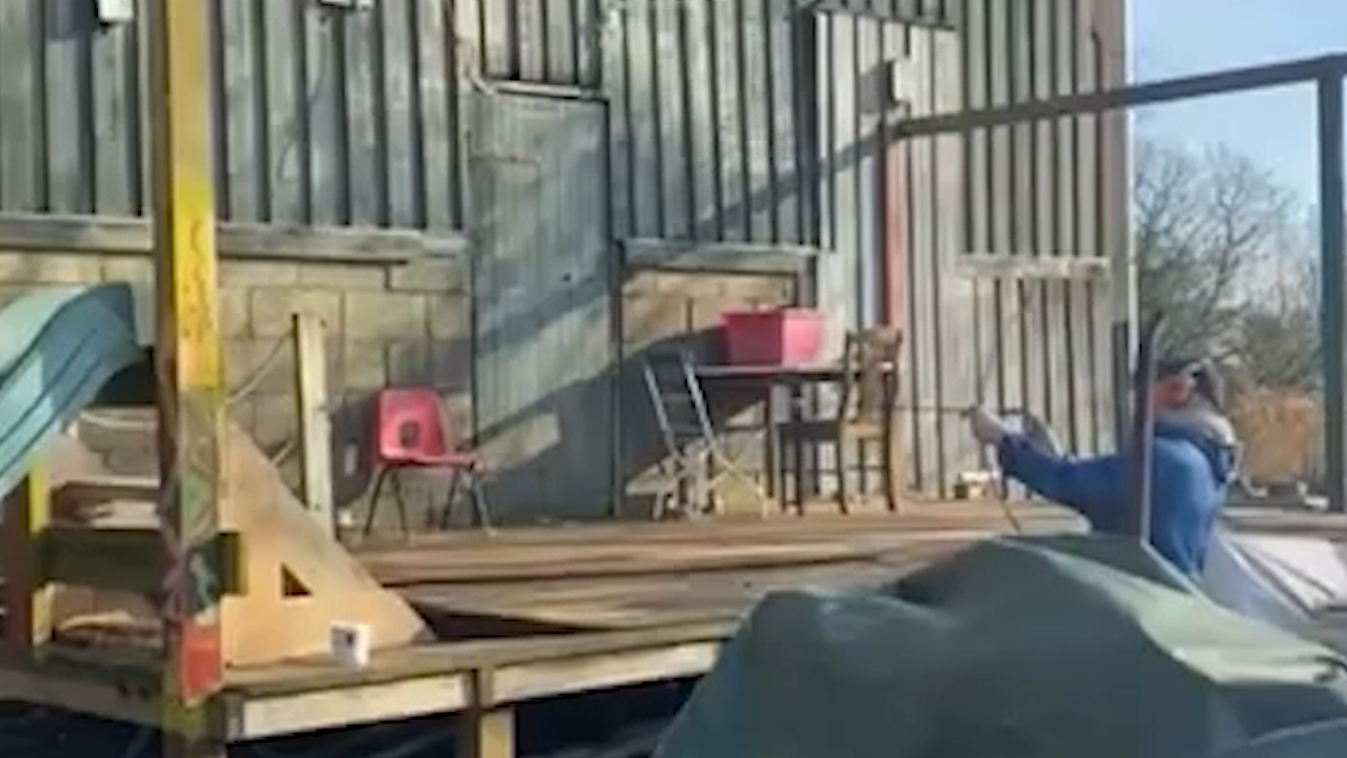 Mr Single was seen firing explosive arrowheads at targets in front of children