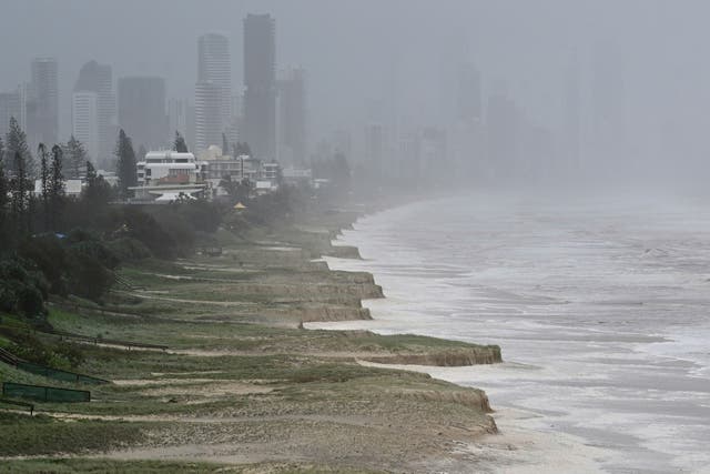 <p>Cyclone Alfred made landfall yesterday</p>