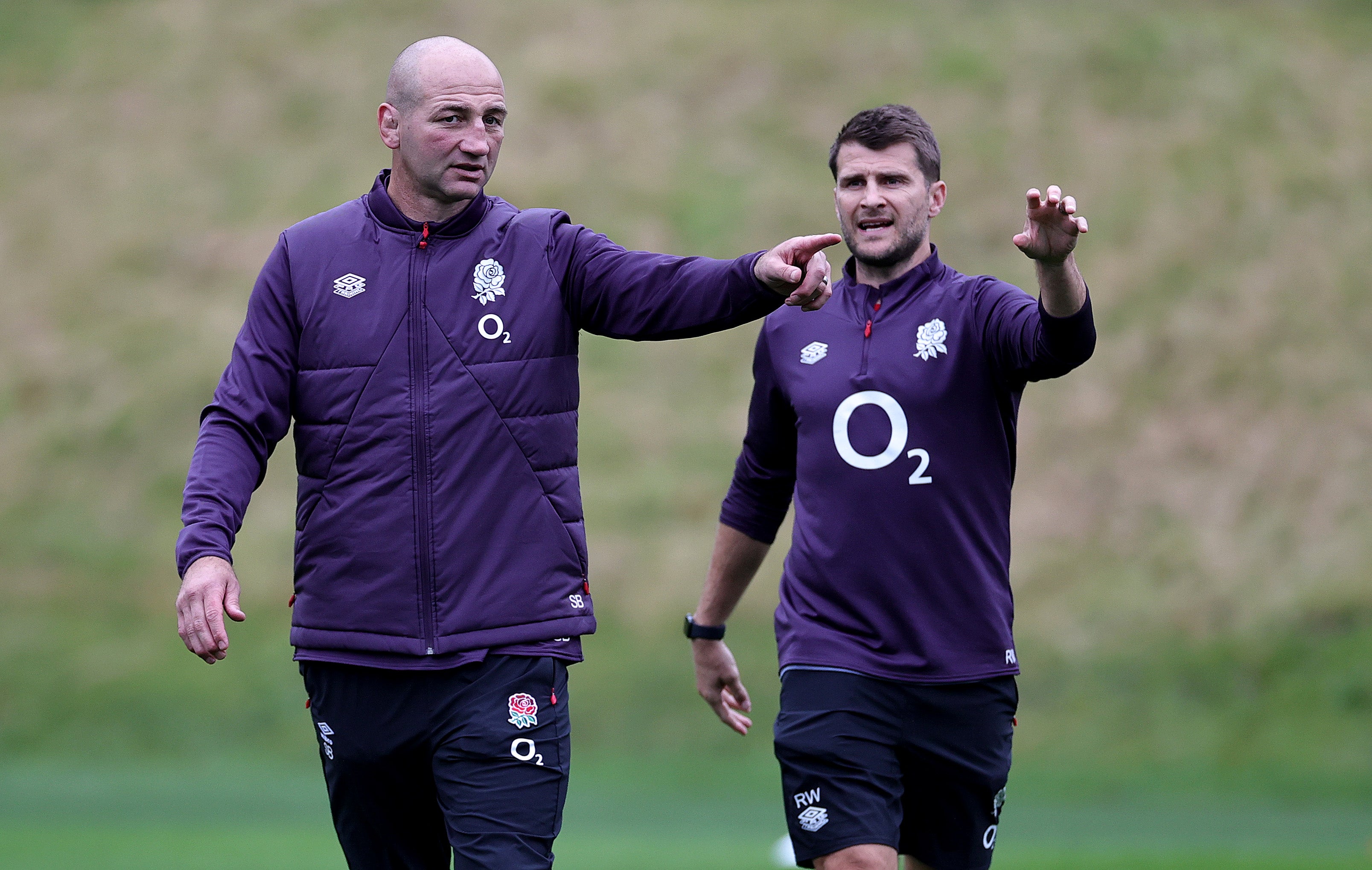 Steve Borthwick's top assistant is attack coach Richard Wigglesworth (right)