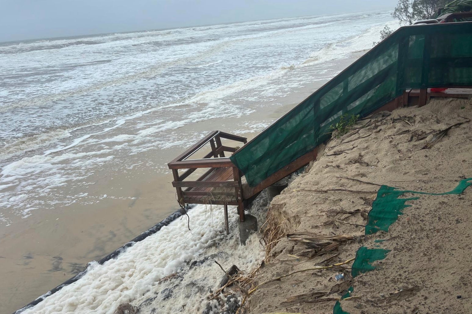 Beach erosion following cyclone Alfred on the Gold Coast