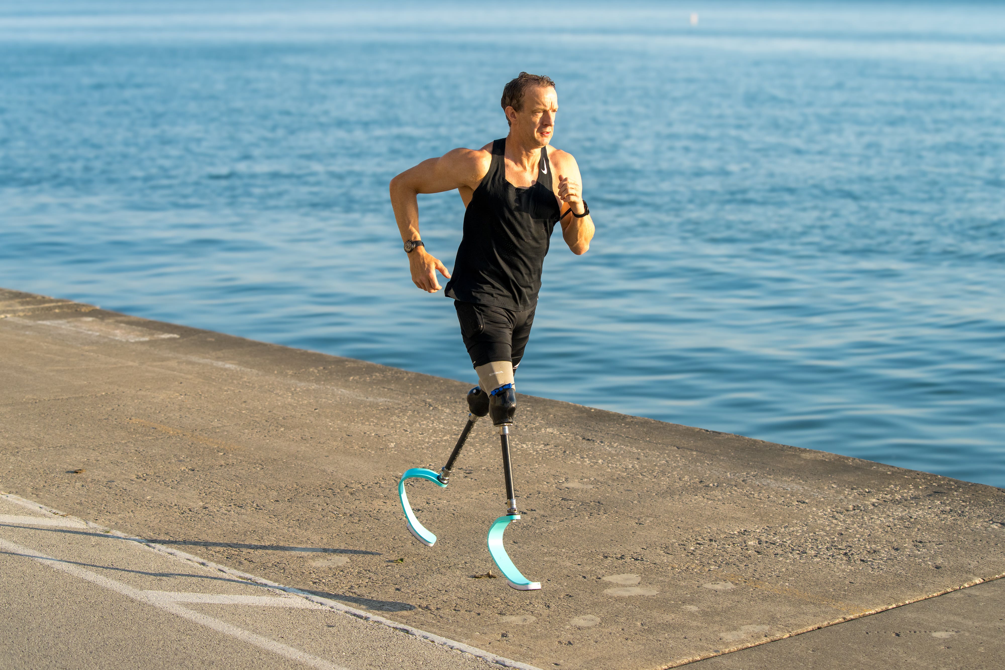 Paralympian Richard Whitehead has completed the original marathon route started at the 1908 London Olympics as part of his year-long running challenge (David Baird/PA)