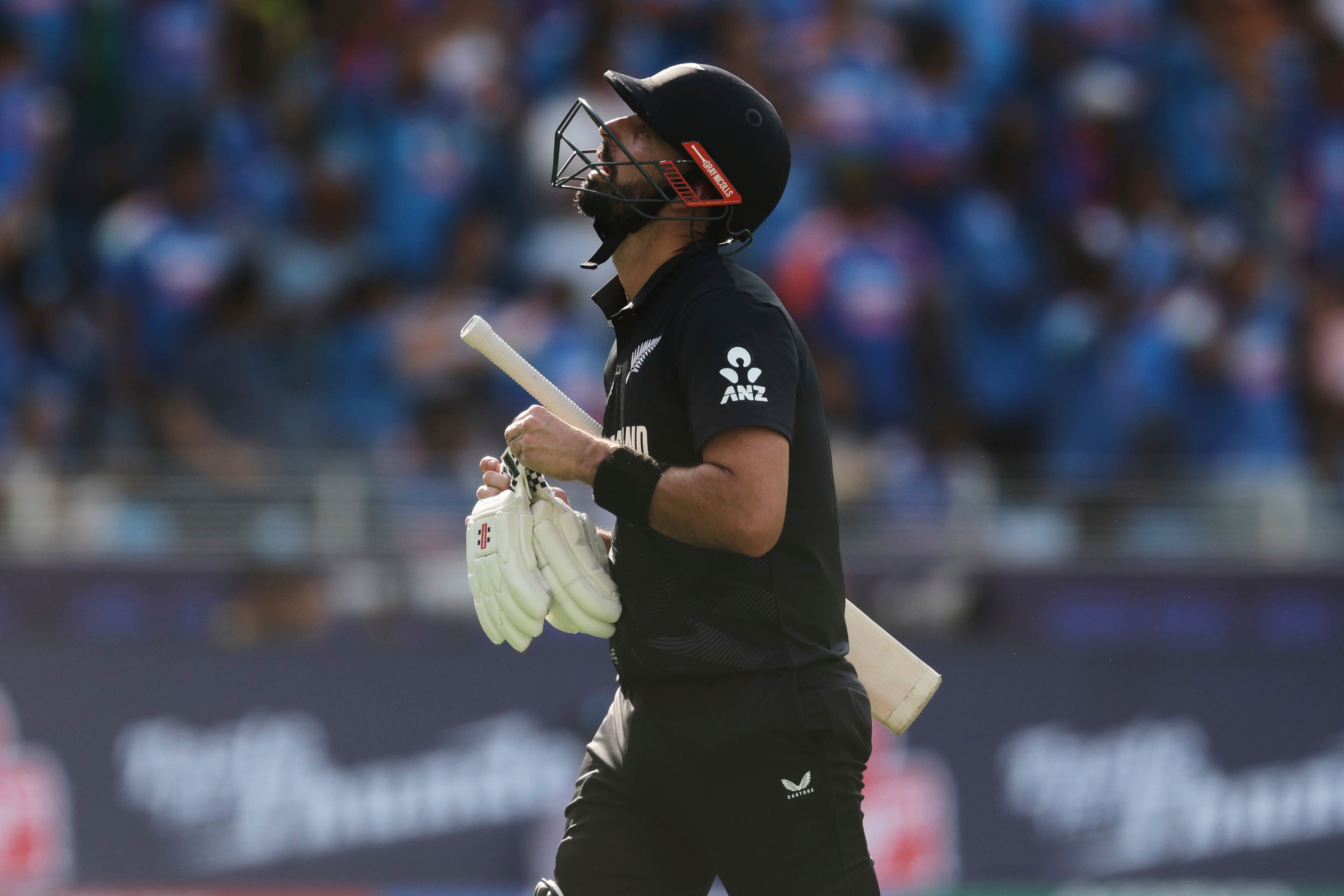New Zealand’s Daryl Mitchell top scored with 63 from 101 balls (Christopher Pike/AP)
