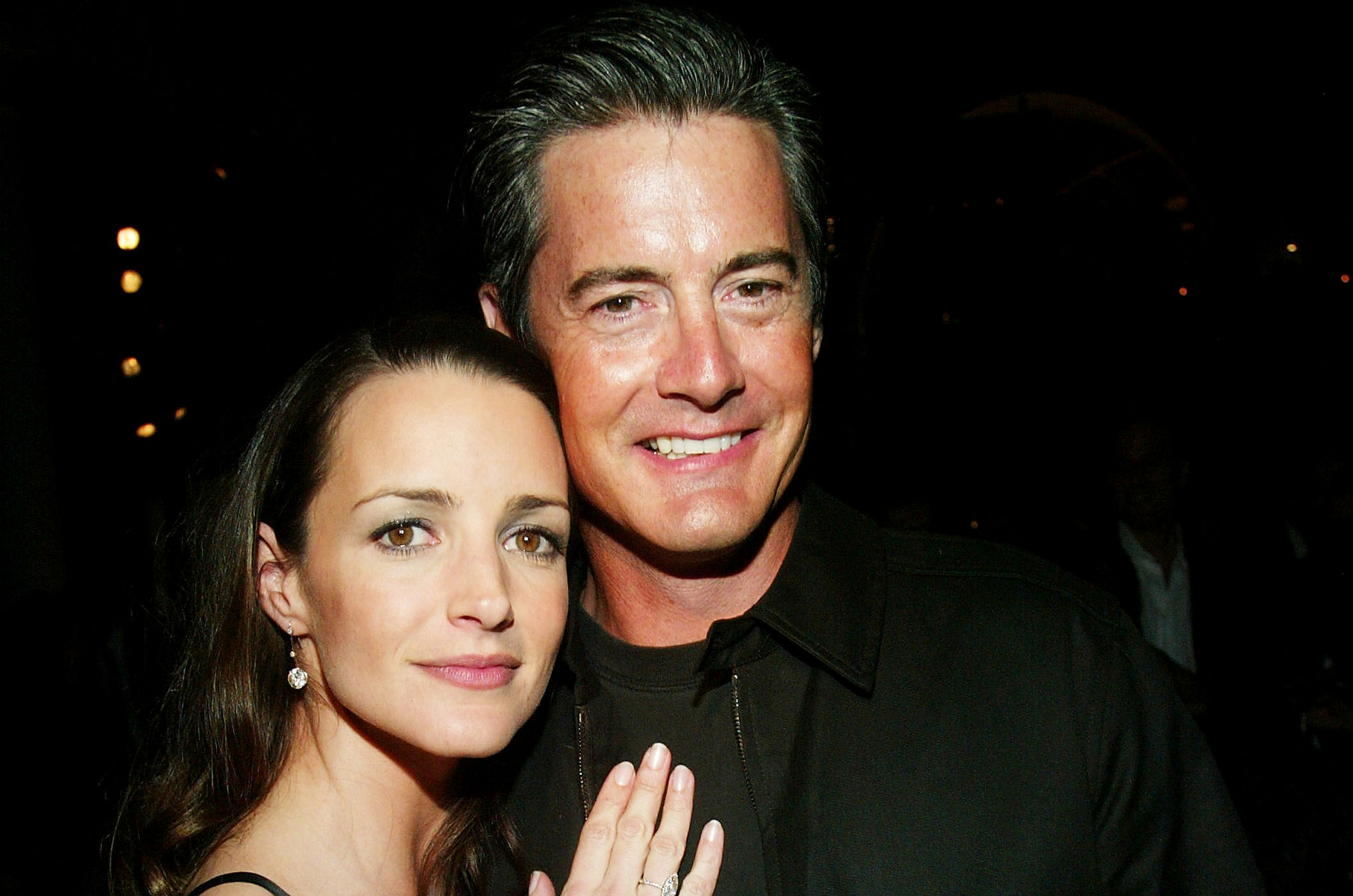 Kyle MacLachlan and Kristin Davis pictured in 2003 at the ‘Sex and the City’ season three premiere