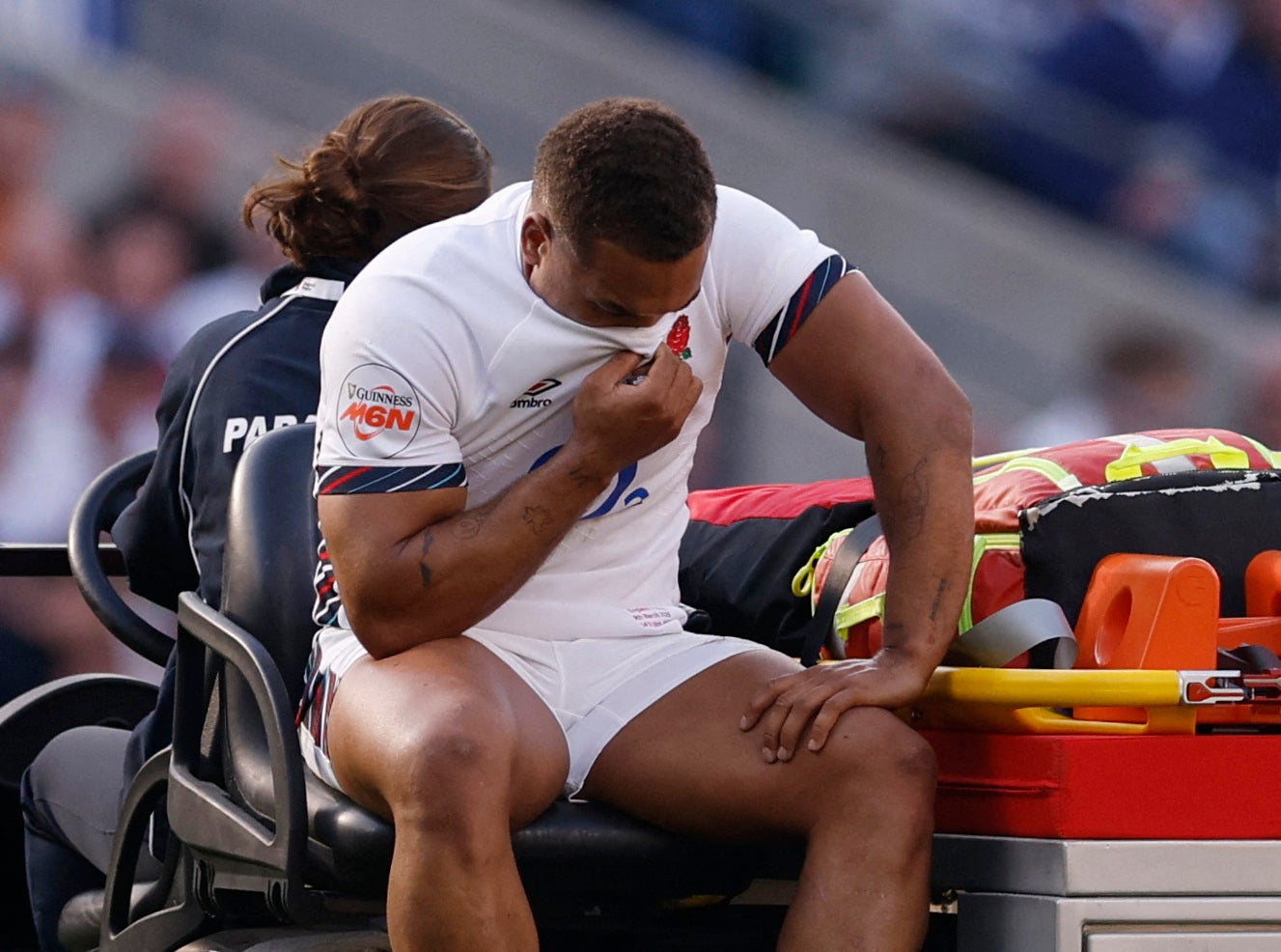 <p>Ollie Lawrence suffered an Achilles injury against Italy</p>