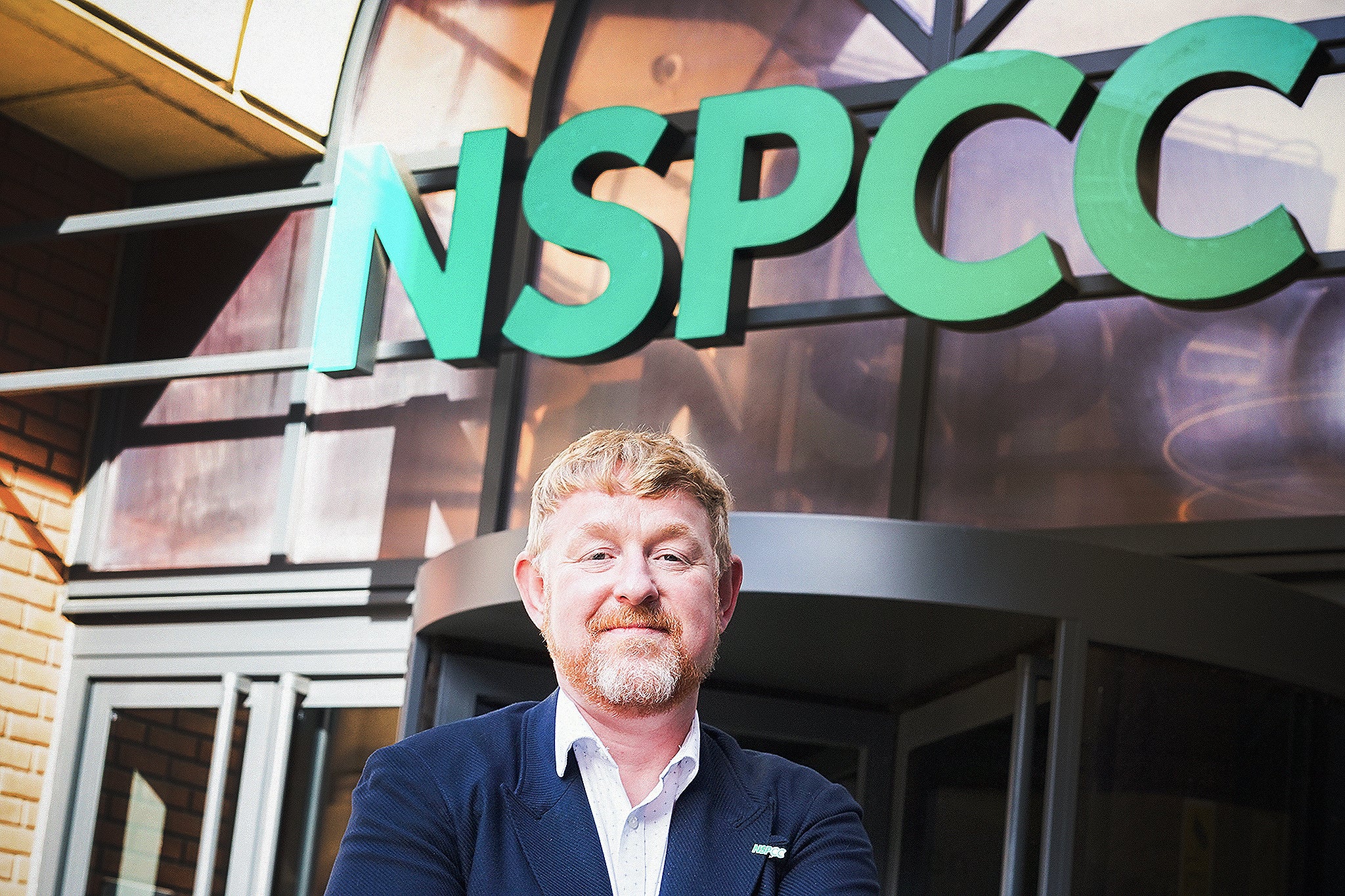 Chris Sherwood, new CEO of the NSPCC, at the charity’s east London offices
