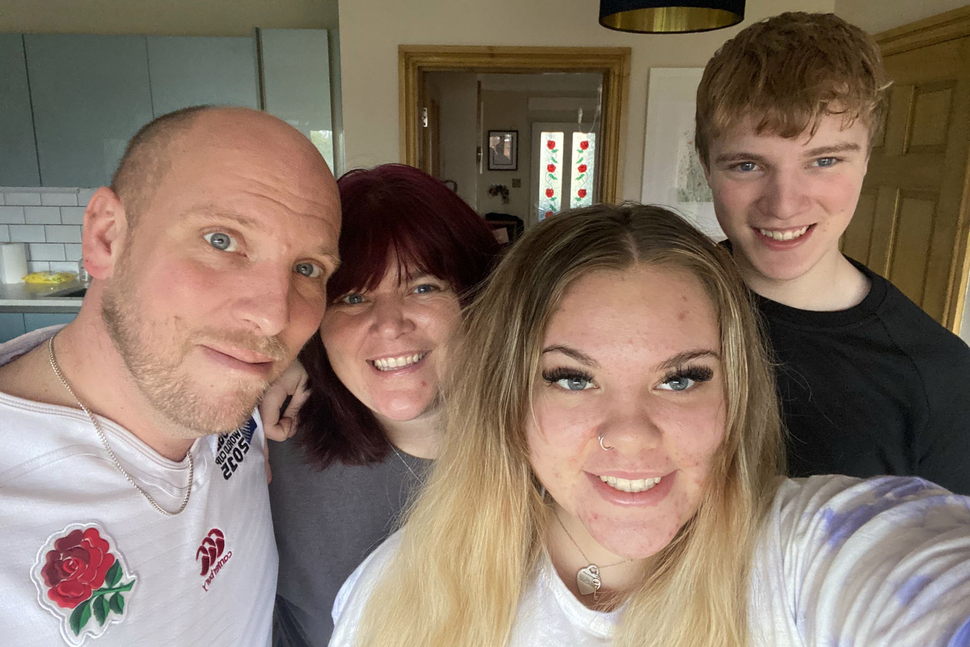 Bethany Branson, who was killed in a car crash in 2022, pictured with her family (Amy Branson/PA)