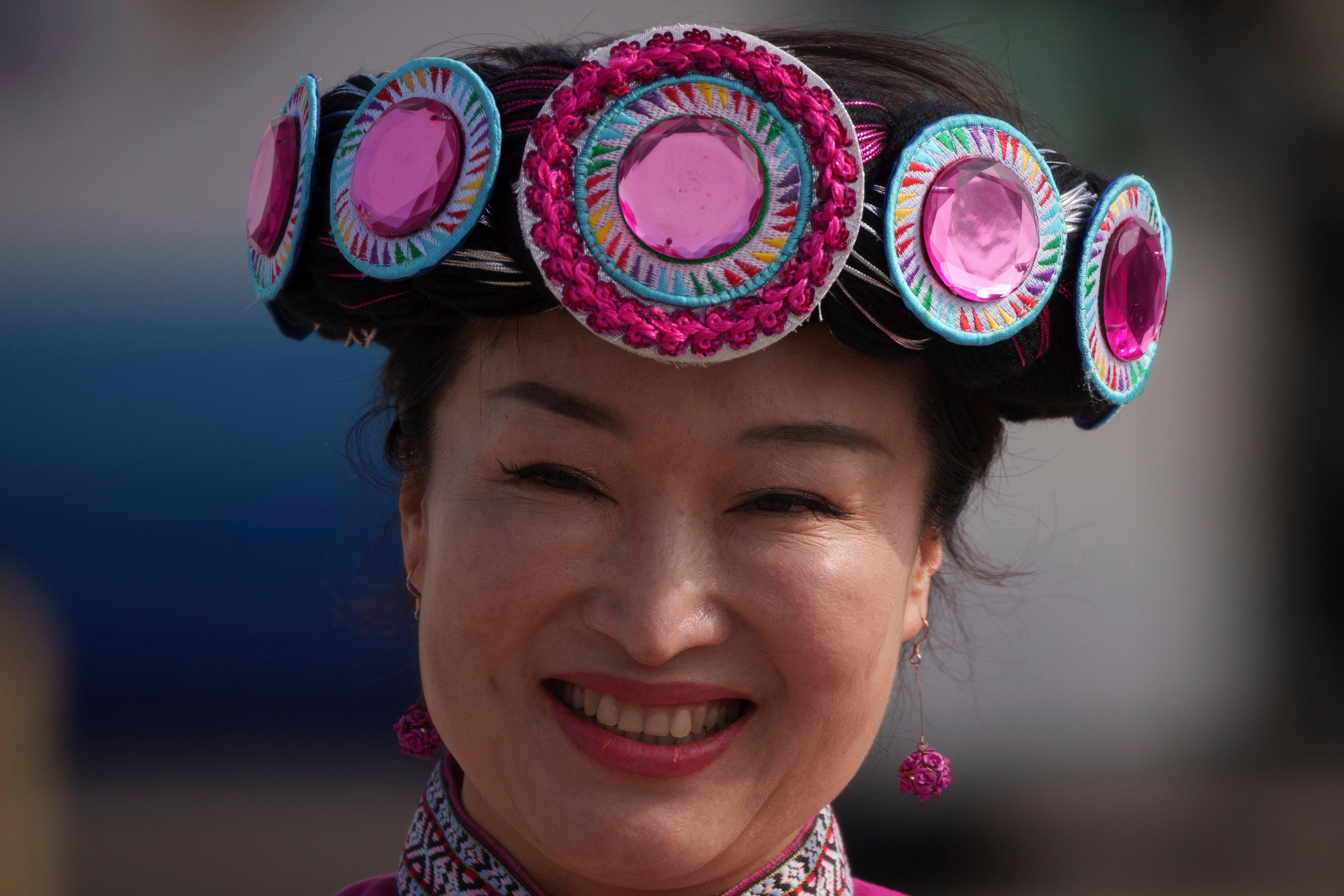 China Political Meeting Ethnic Costumes Photo Gallery