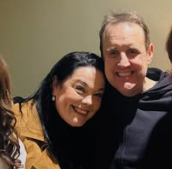 Lisa Riley and Peter Kay posed together following reports that the comedian made a joke at her expense