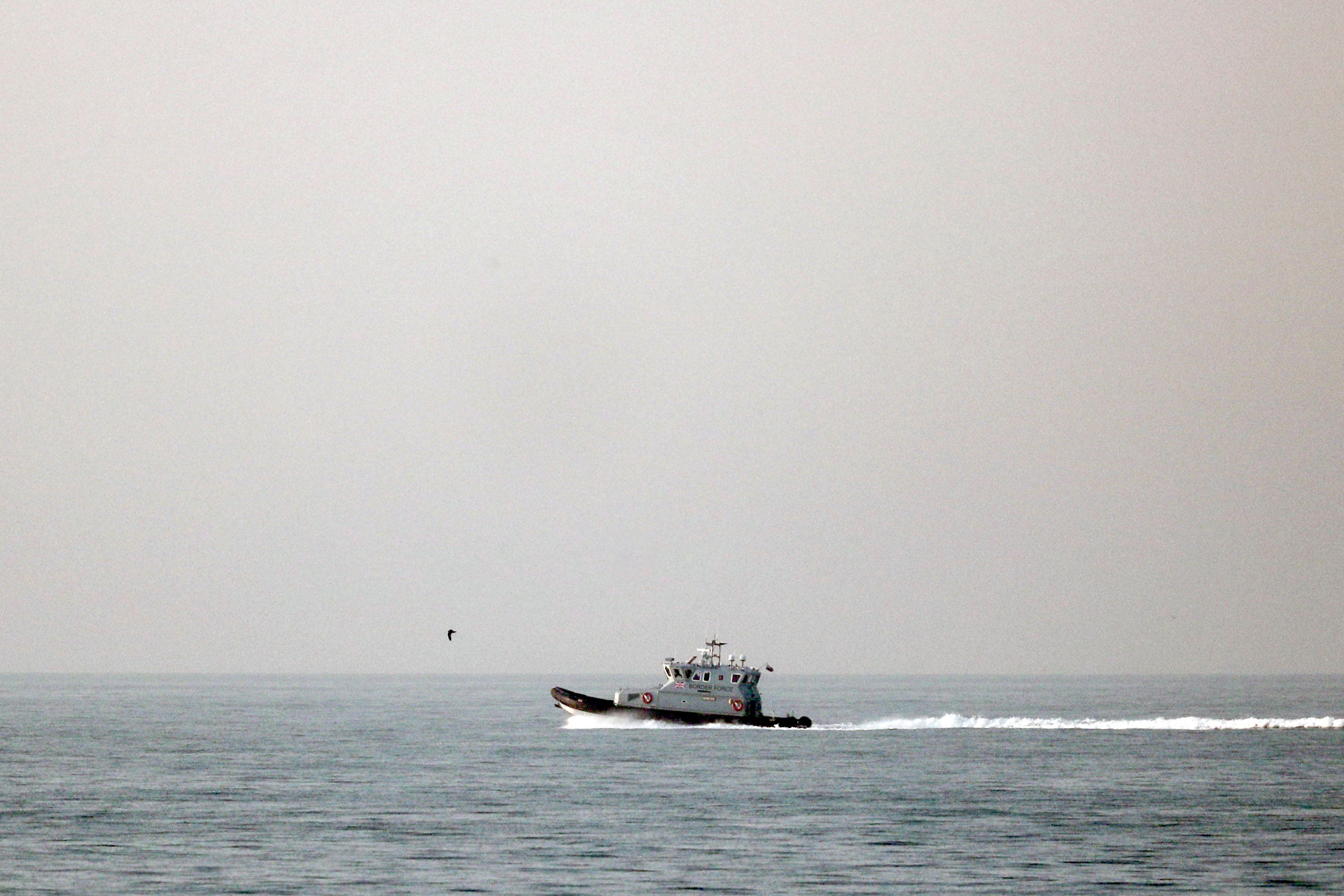 A Border Force boat on patrol near Dover (PA)