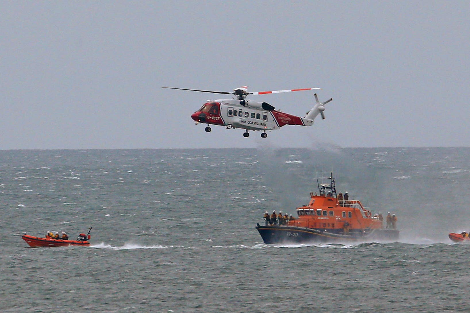 Lifeboat crews and a Coastguard search and rescue helicopter were involved in the search for the man’s body (PA)