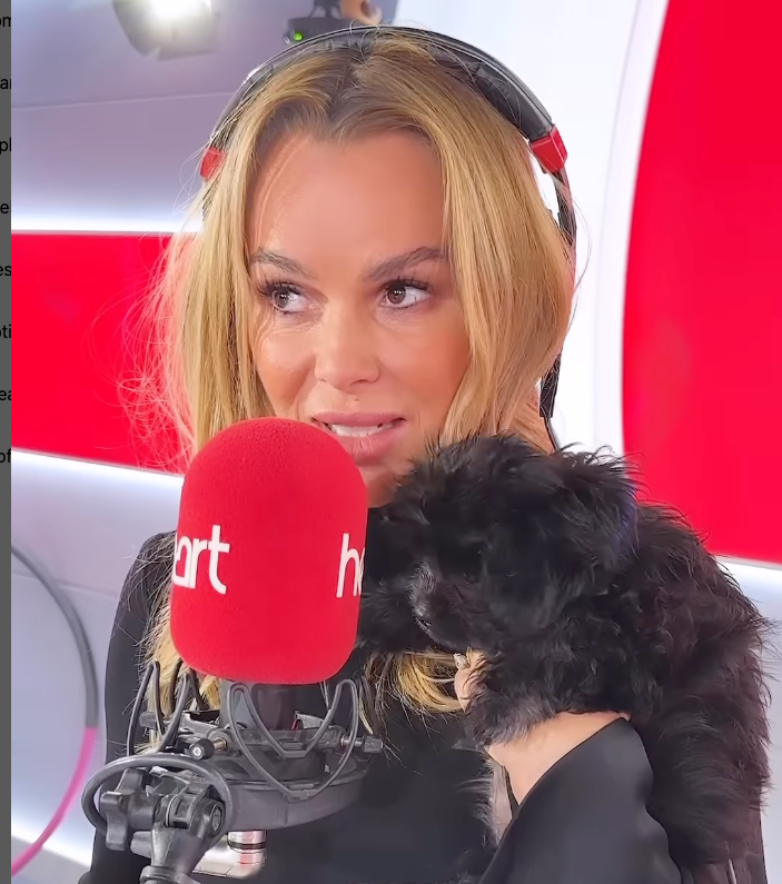 Amanda Holden pictured with her dog Minnie the Moocher