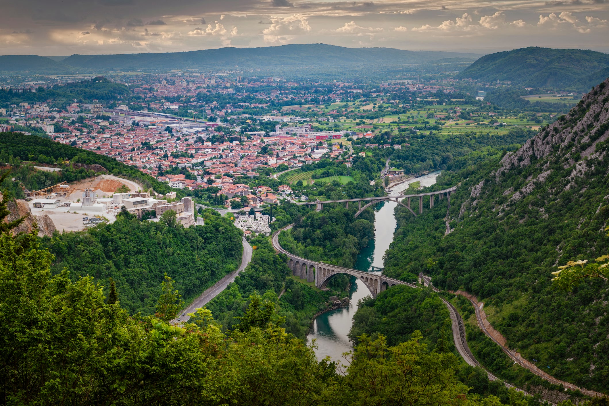 Nova Gorica was founded after the Second World War and has since had a metropolis boom among the striking Julian Alps and the emerald-green Soca river