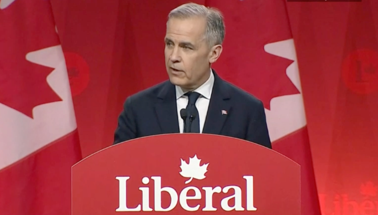 Mark Carney speaks as he's elected leader of Canada’s Liberal Party and the country’s new prime minister last month