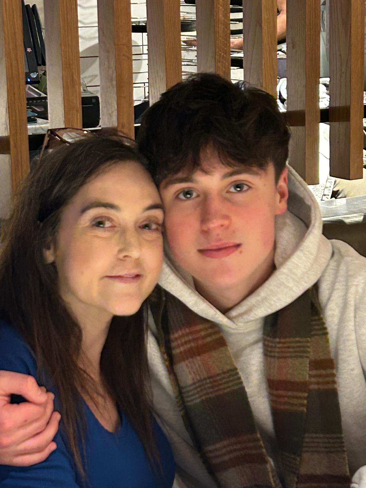 Mum given three years to live just weeks after she was declared cancer-free Michelle and her son Mason celebrating his 16th birthday