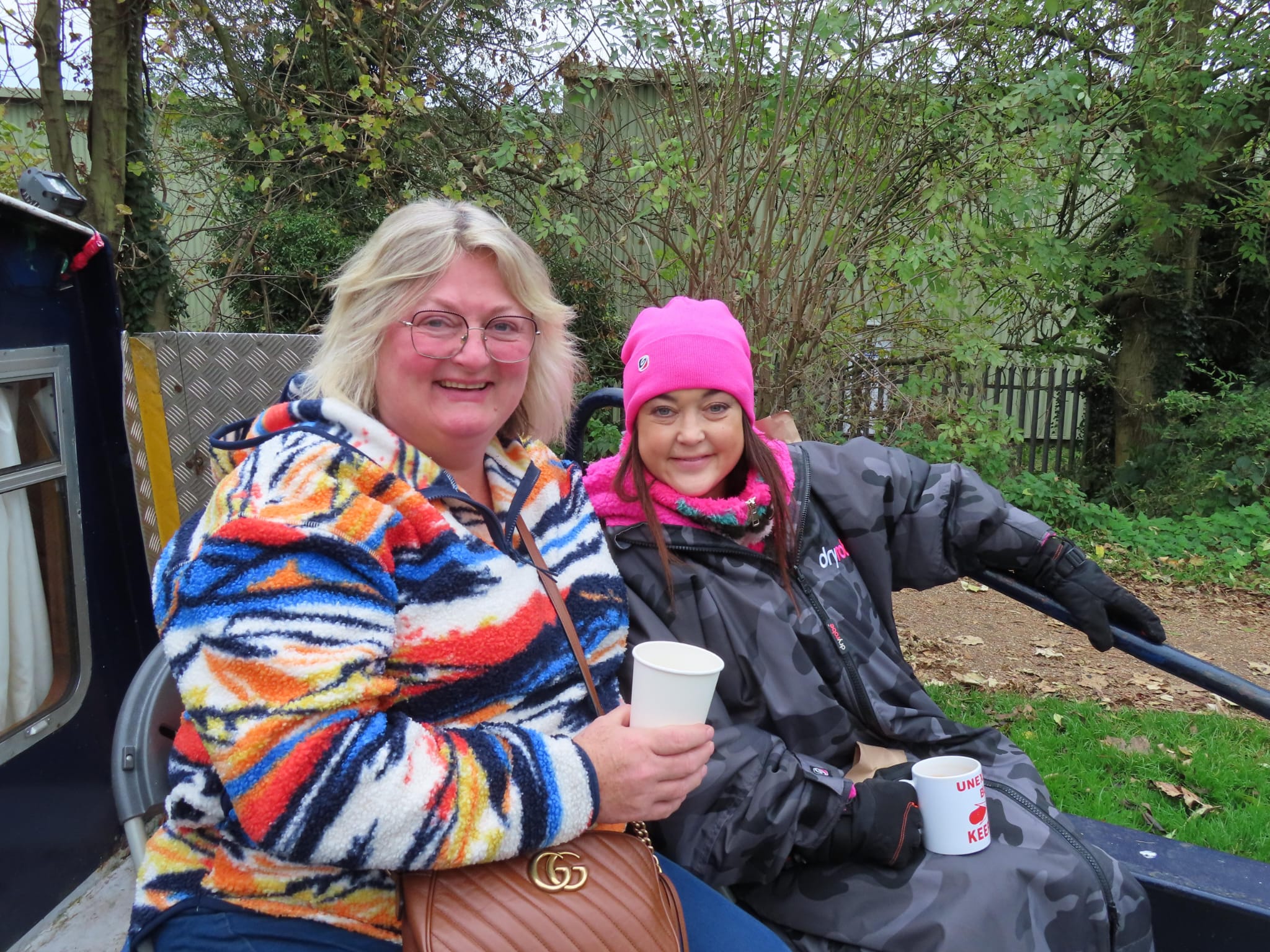 Mum given three years to live just weeks after she was declared cancer-free Kirstine, left, and Michelle on the barge boat along the River Thames