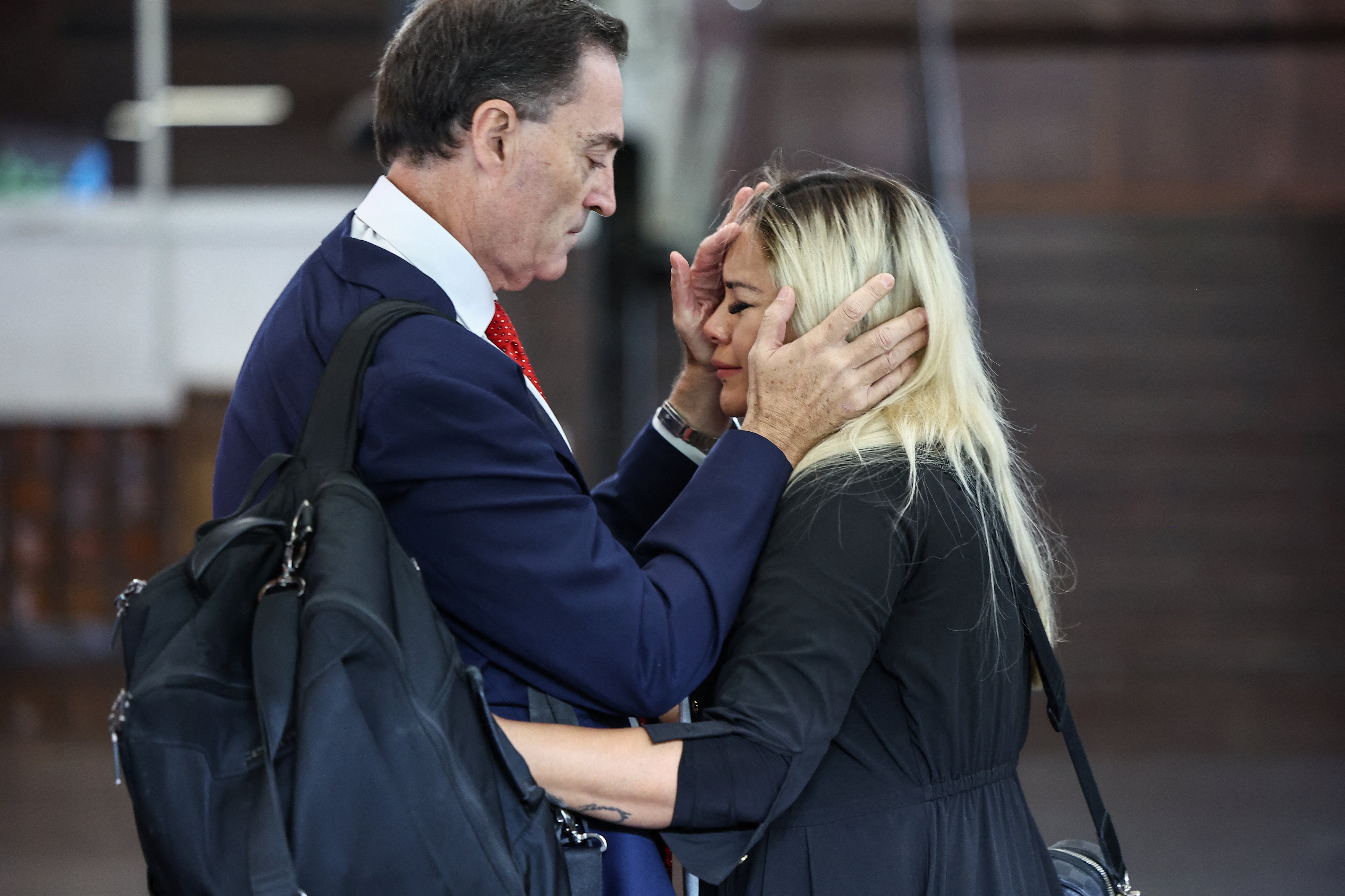 Veronica Ojeda, Maradona's ex-girlfriend, on the day of the court case