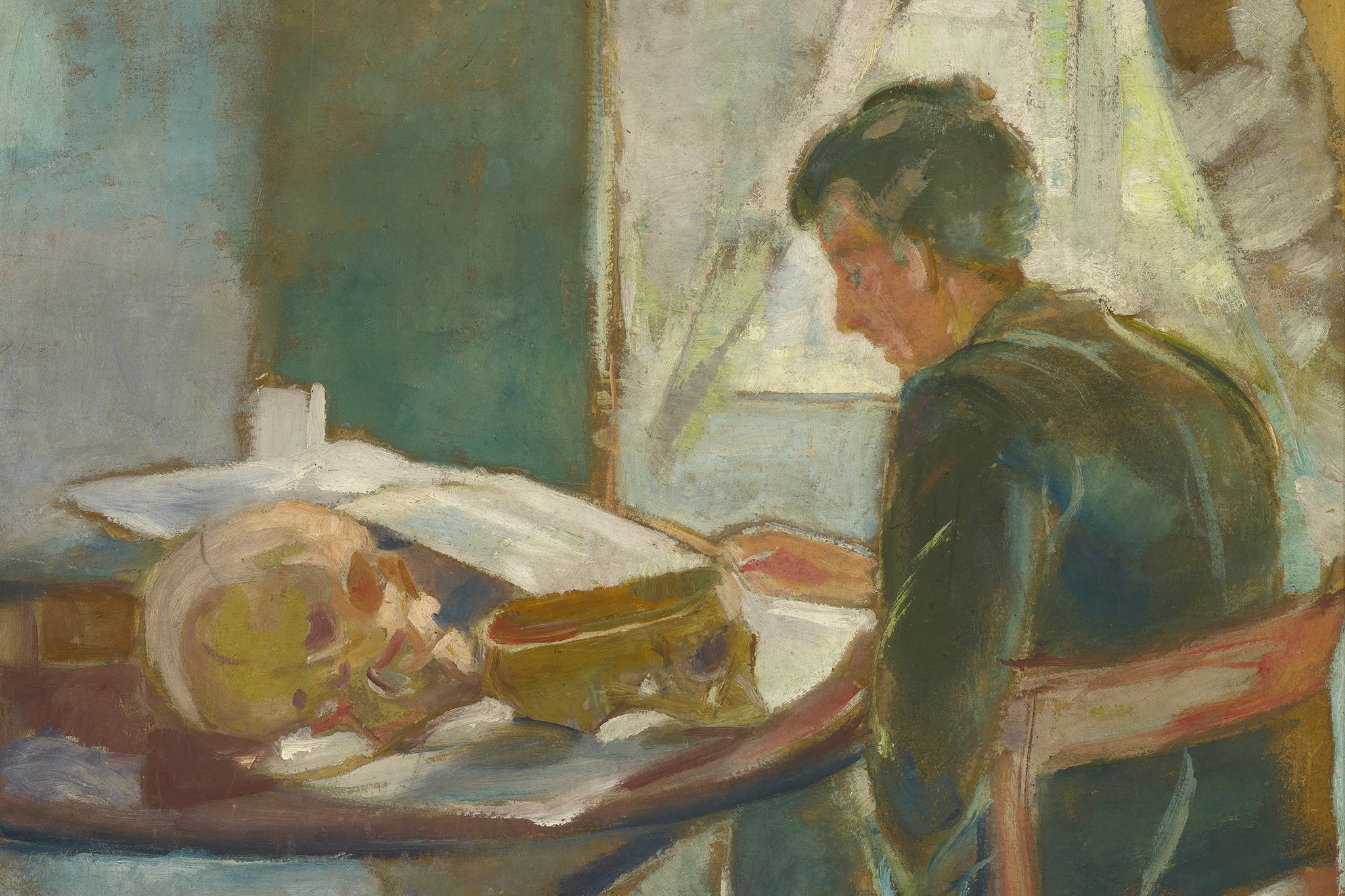 ‘Andreas Munch Studying Anatomy’ (1886)