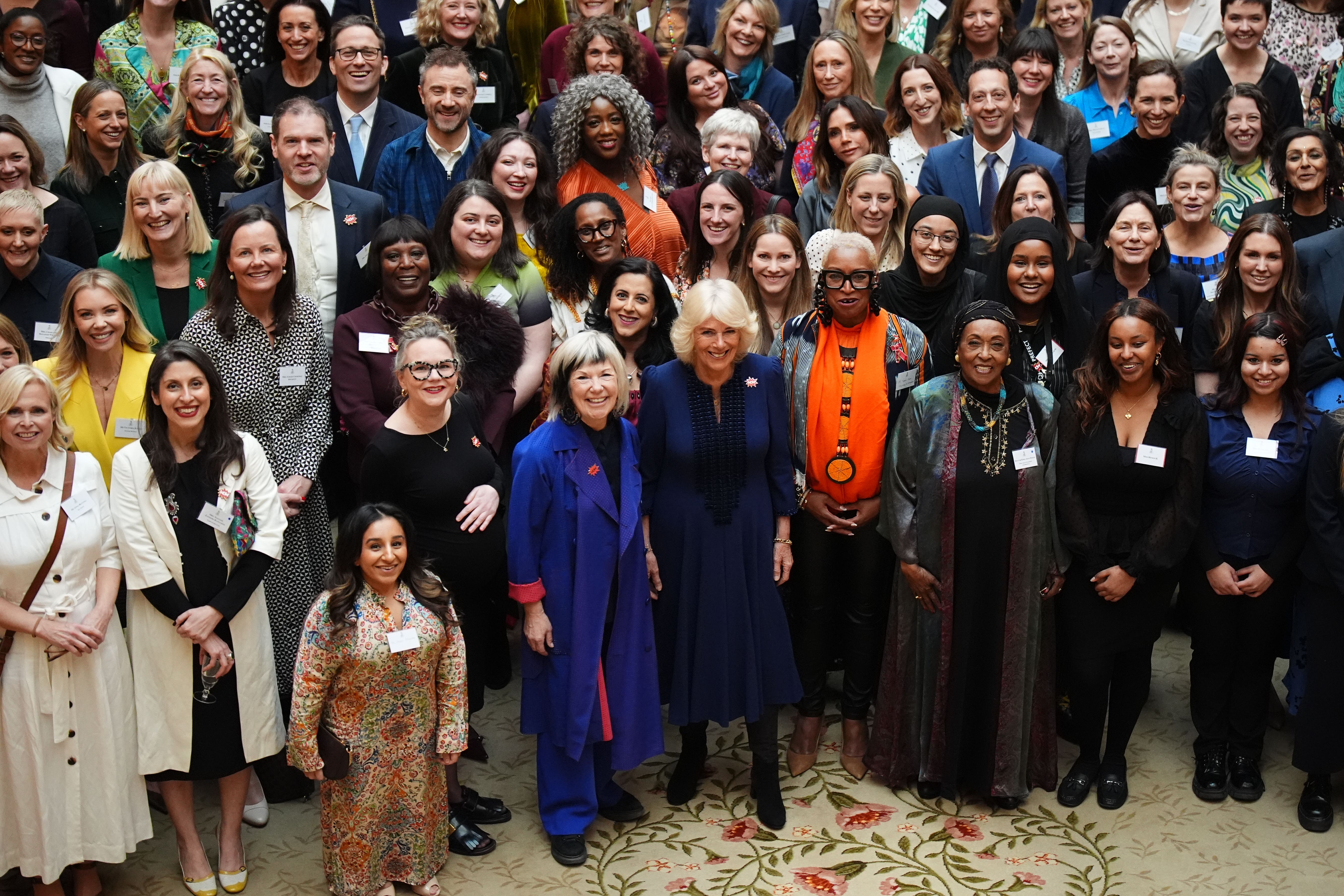 Camilla and Jude Kelly, the founder of Women of the World (PA)