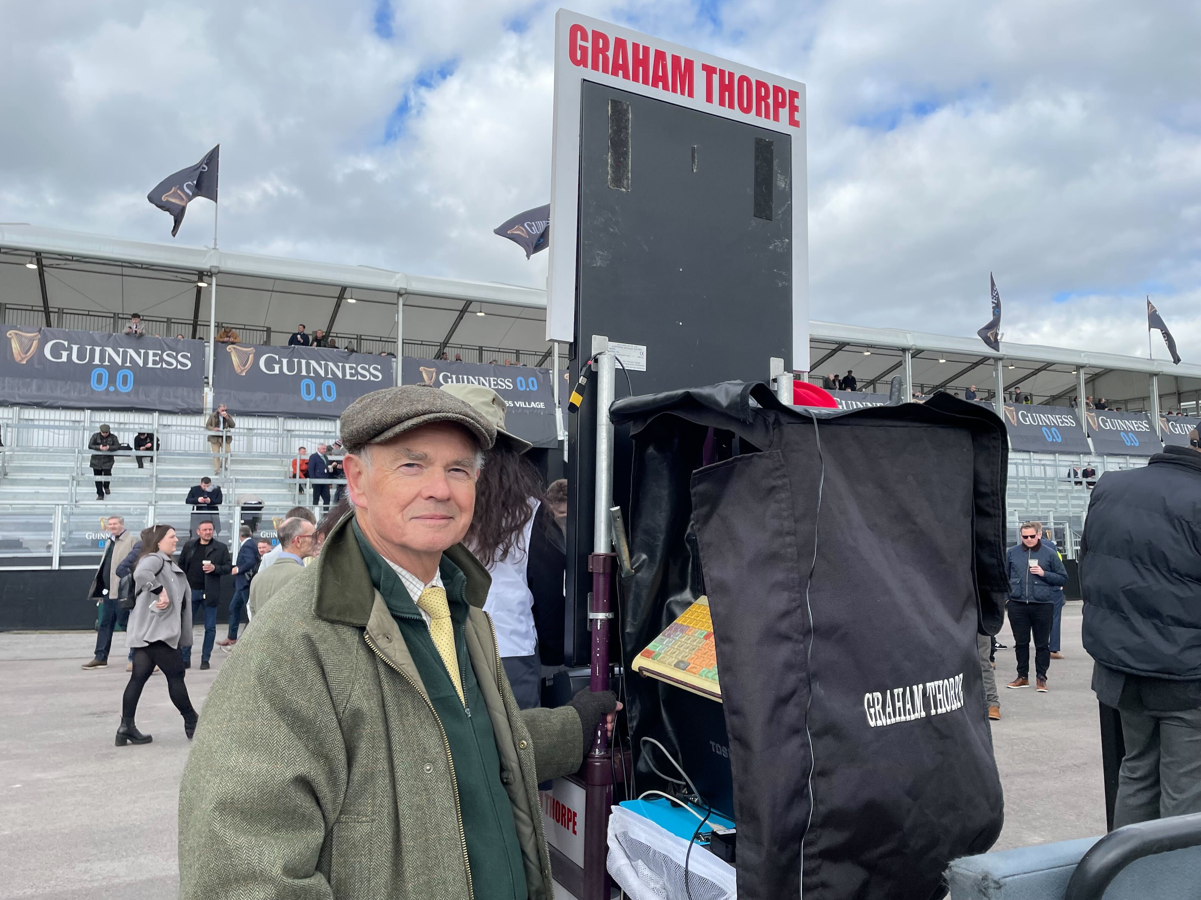 Bookie Graham Thorpe welcomed the relaxation on drinking restrictions on the concourse at Cheltenham Festival