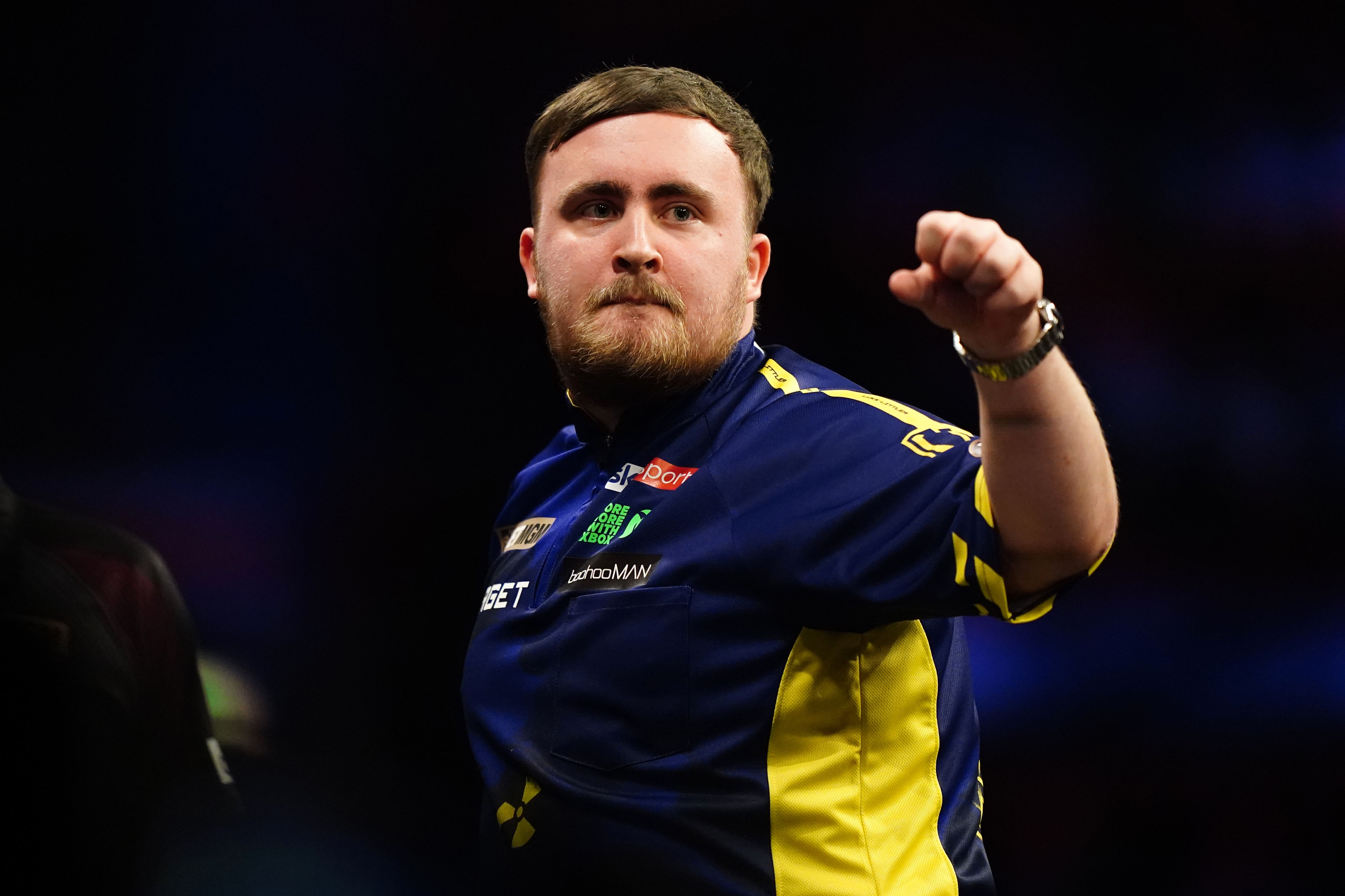 Luke Littler hit his first nine-dart finish of the year (Zac Goodwin/PA)