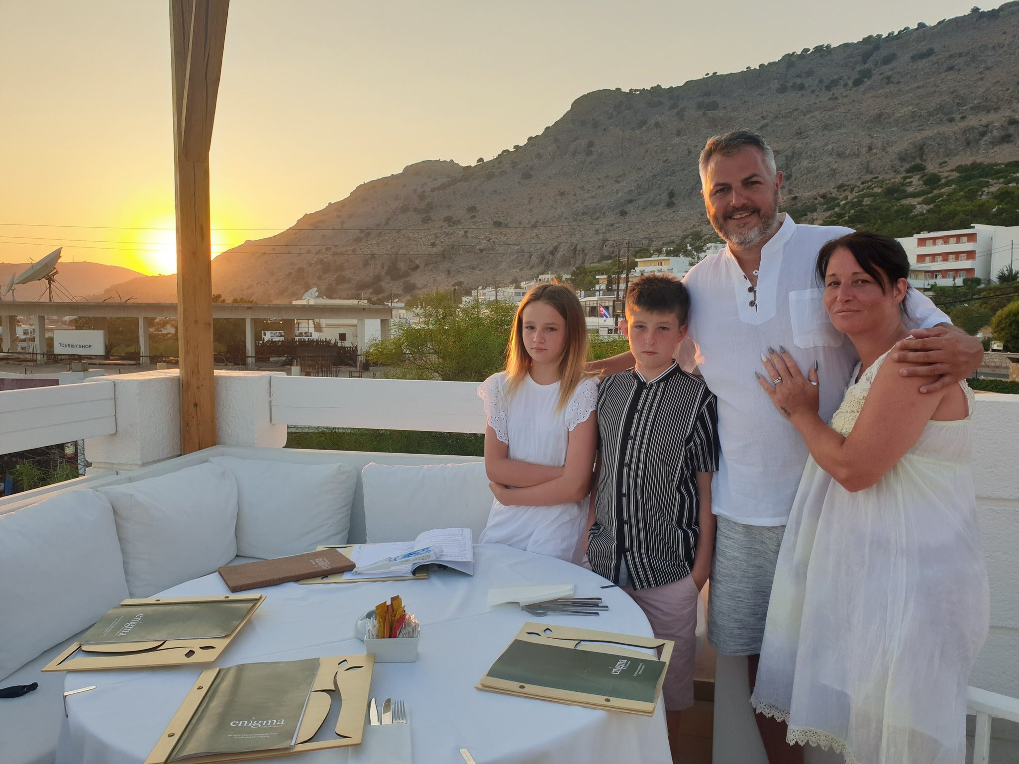 Joe and Michelle with their two kids, Josh and Katie-Ann