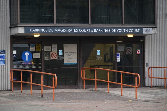 Sam Gould appeared at Barkingside Magistrates’ Court on Monday (Yui Mok/PA)