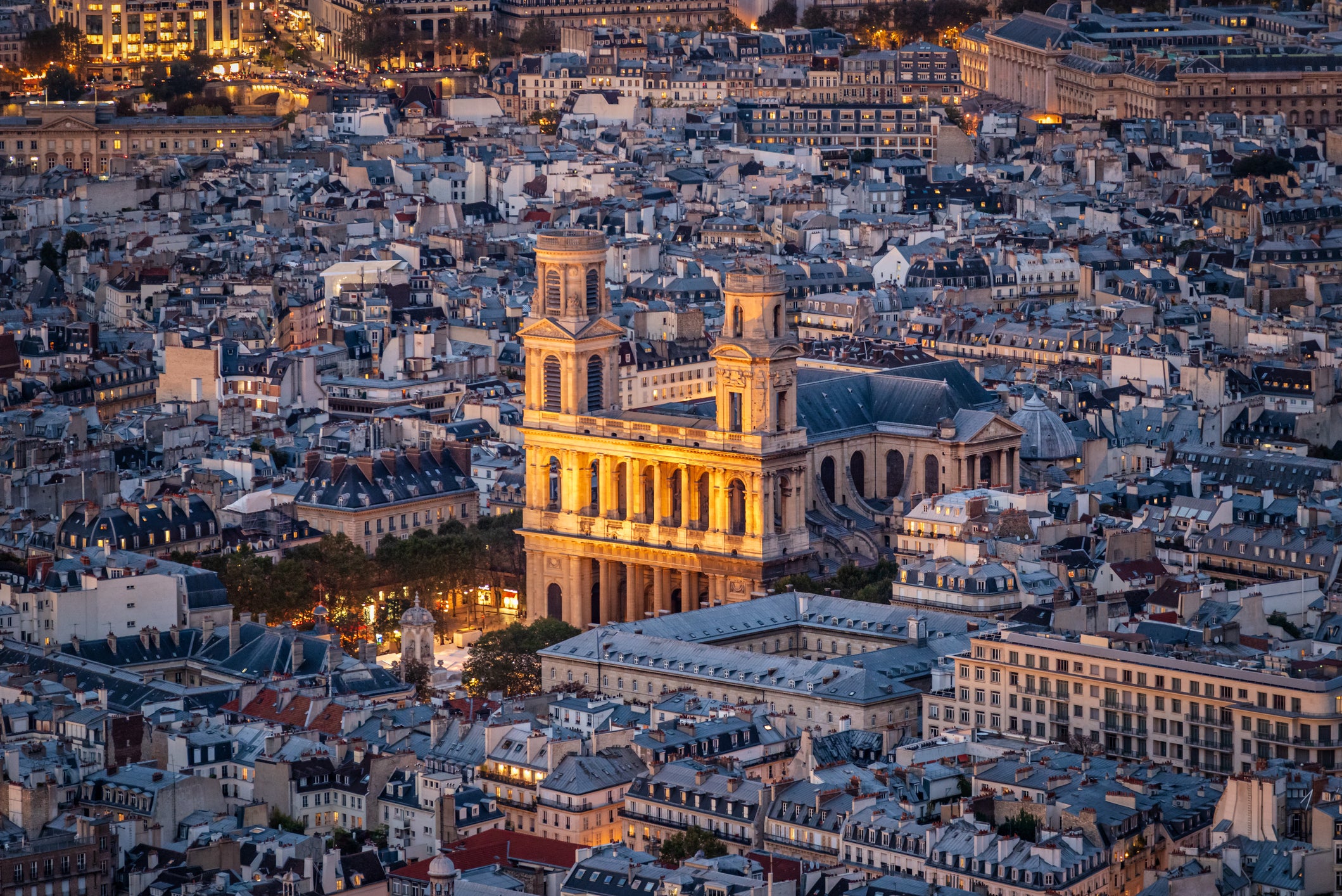 The striking Saint-Sulpice, a 17th-century Catholic church that dominates the skyline of the 6th arrondissement, is where Hugo married Adèle Foucher in 1822