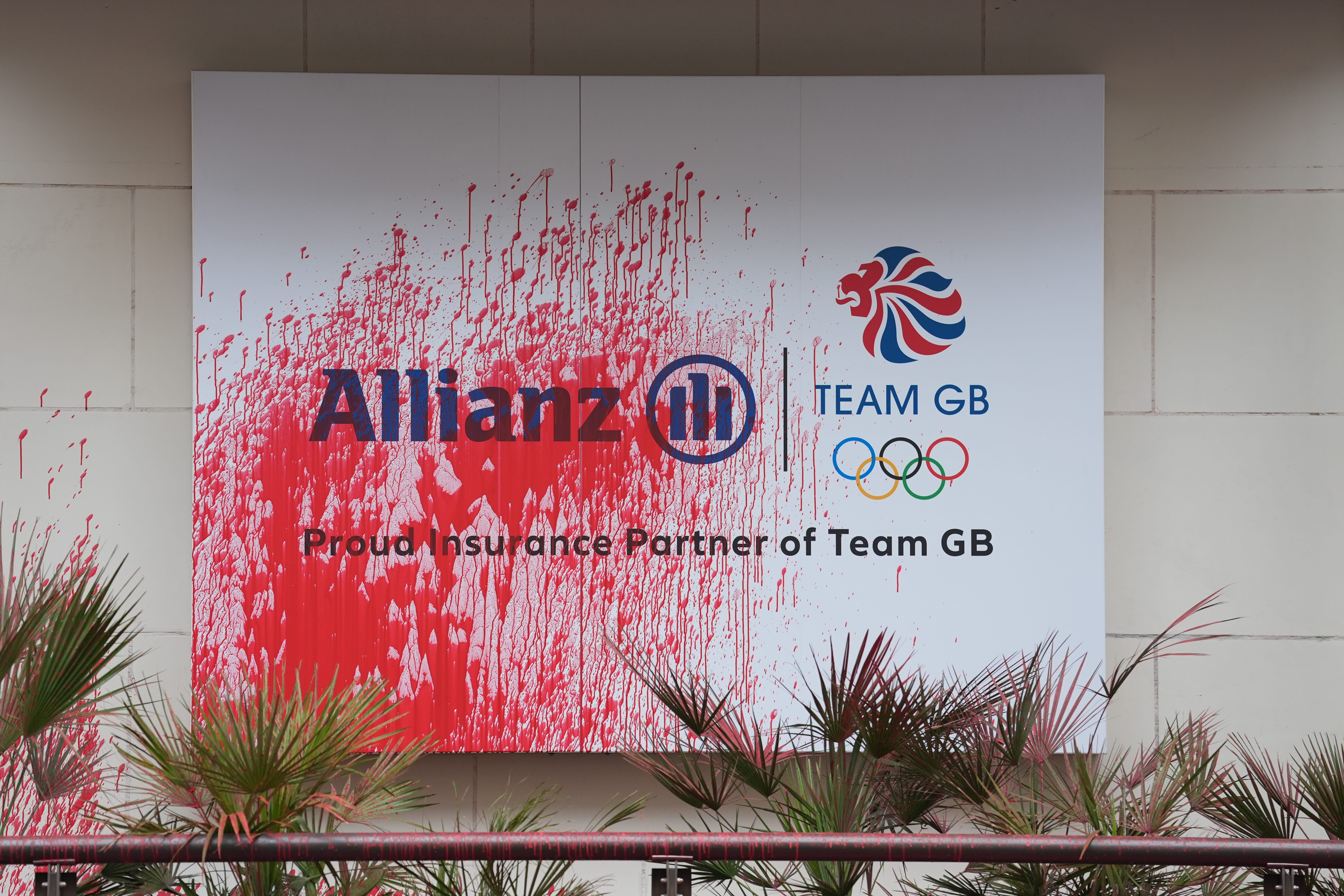 Protesters targeted Allianz UK’s offices in Gracechurch Street, in the City of London, on Monday (Lucy North/PA)
