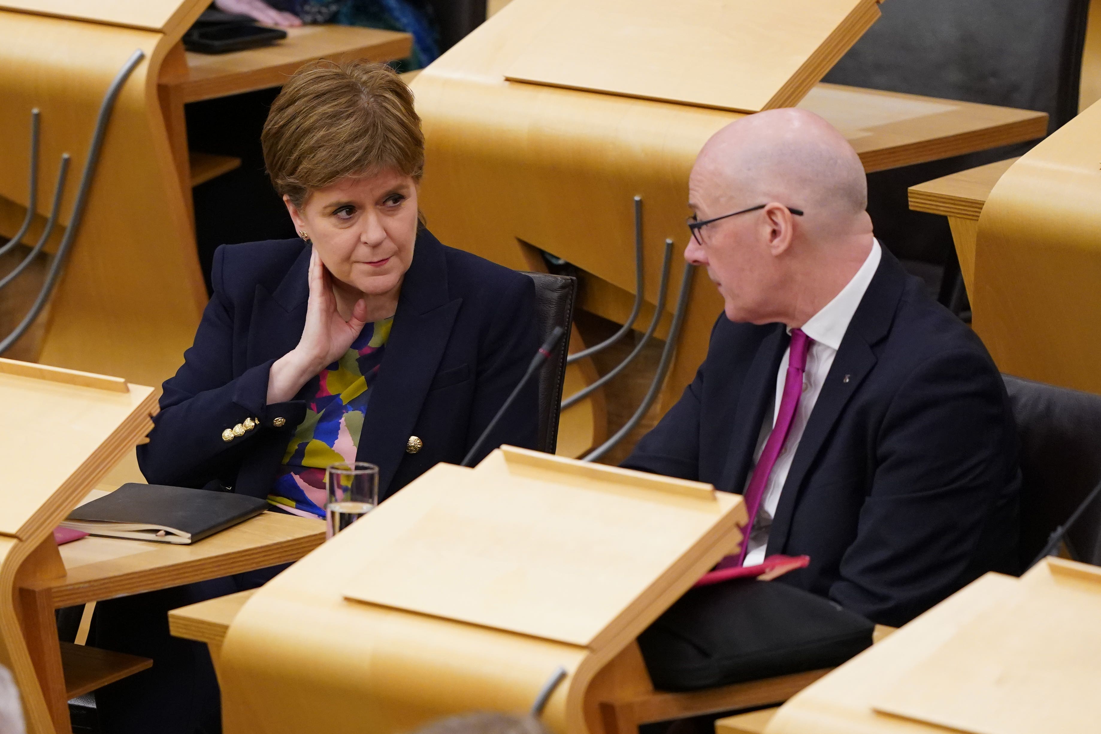 John Swinney has paid tribute to Nicola Sturgeon after she announced plans to step down at the next election (Andrew Milligan/PA)