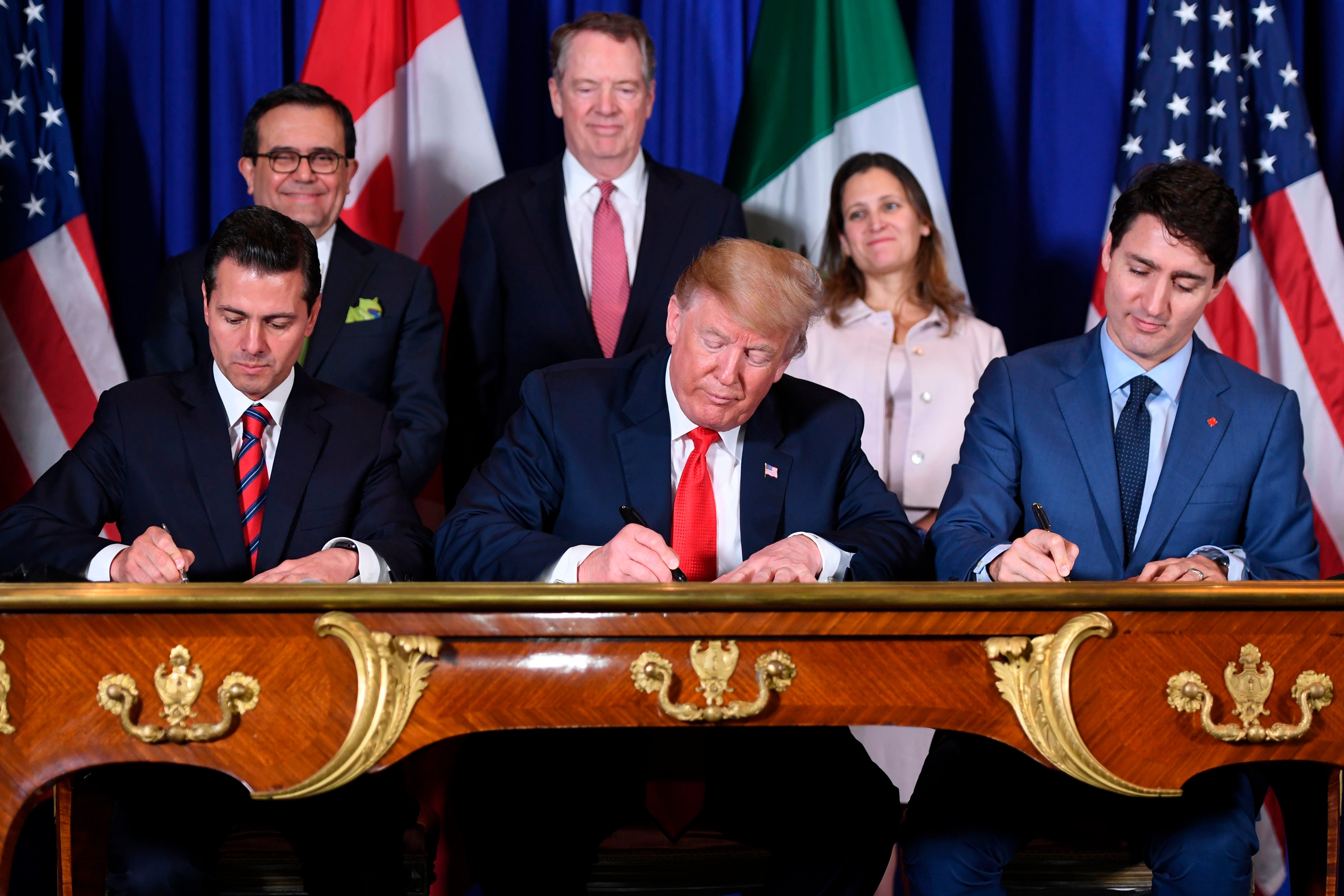 President Donald Trump negotiated the United States-Mexico-Canada Agreement during his first administration. But is now complaining about the impact