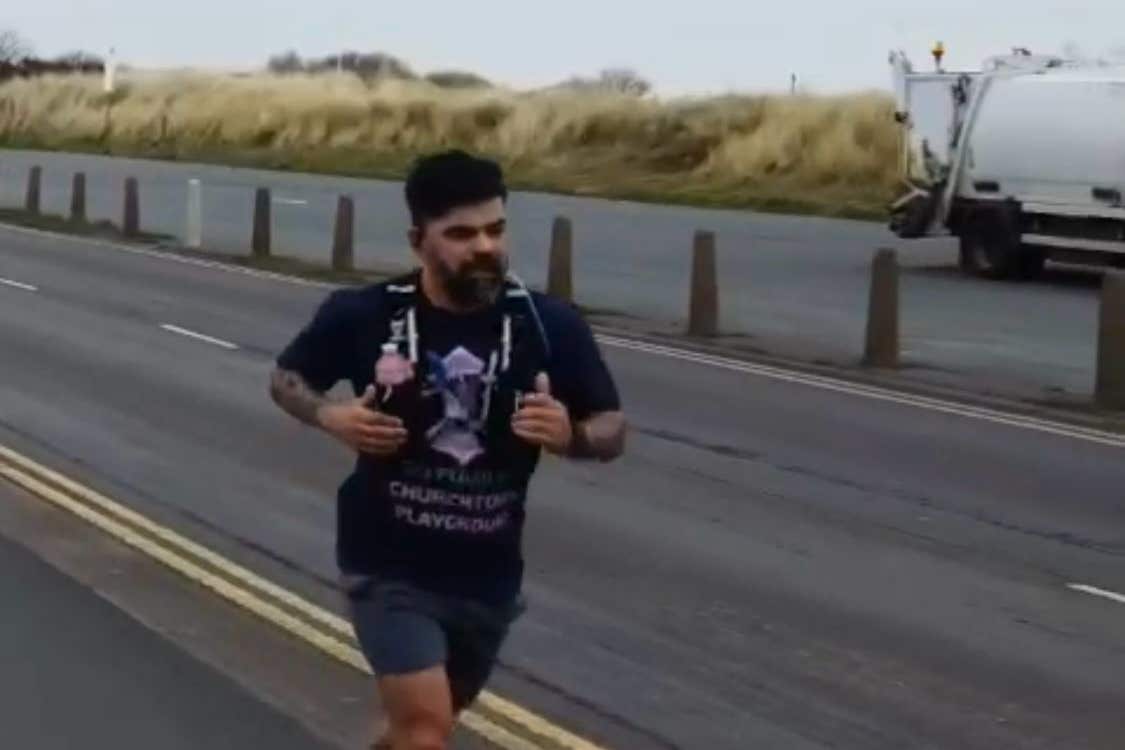 The father of Southport attack victim, Sergio Aguiar, helps raise £125k for commemorative playground (Nuno Mata)