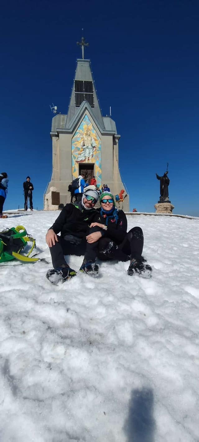 Maurizio Filini and Laura Barbieri hours before she died on an Italian mountain