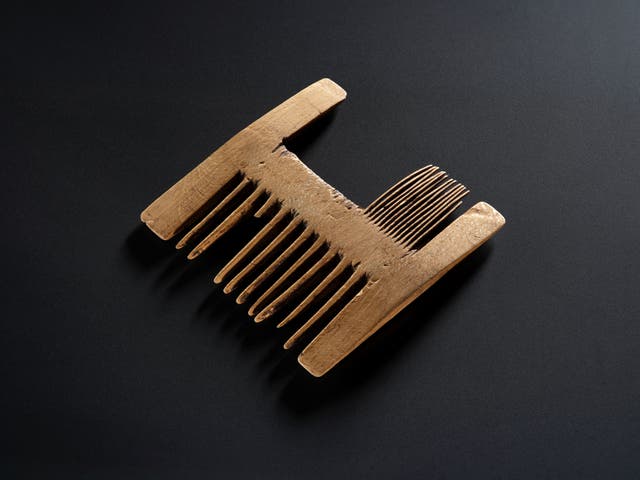 <p>A wooden comb was found with a young man’s body in a peat bank</p>