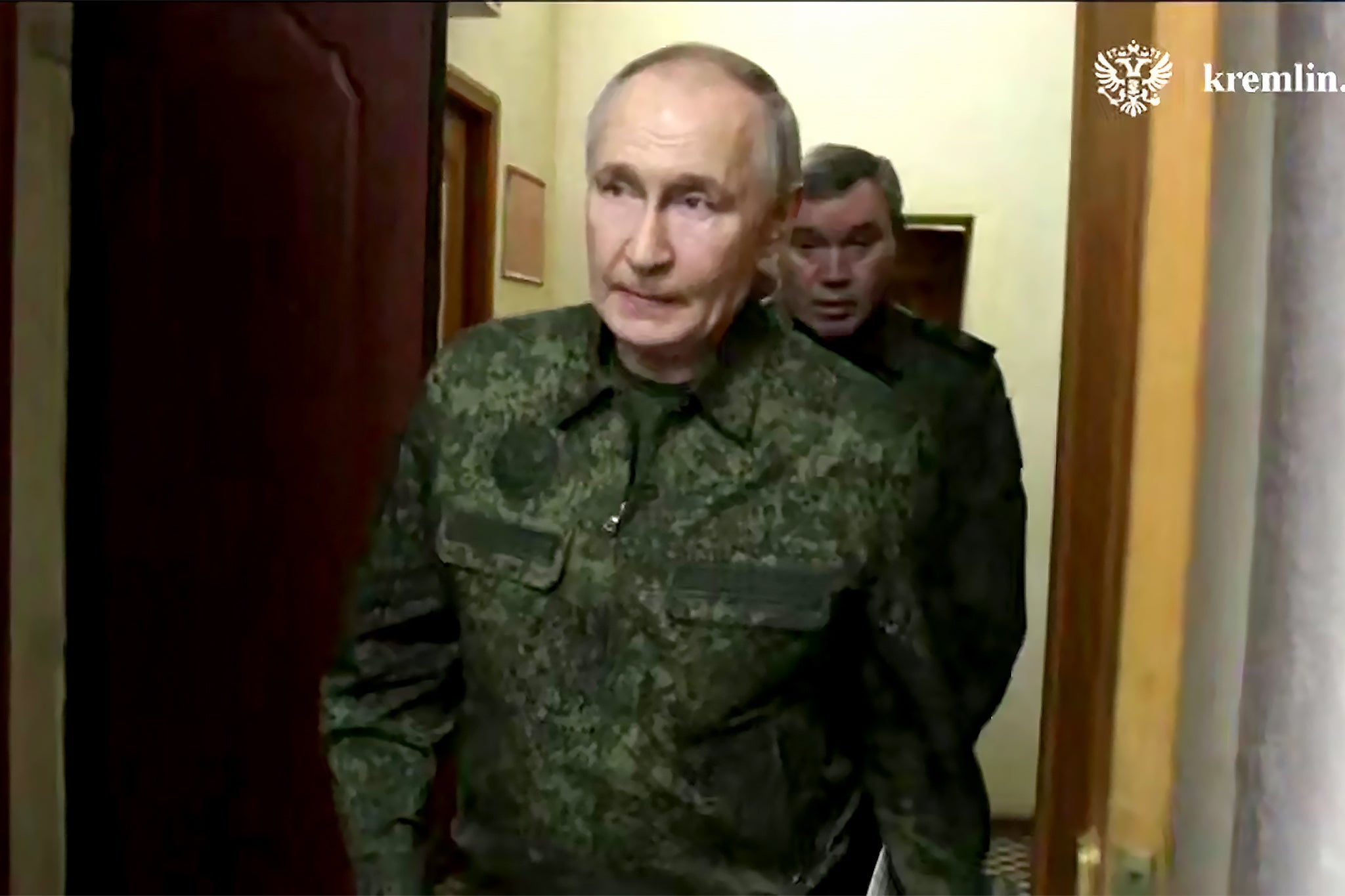 Putin visits a command point for Russian troops in the Kursk region earlier this year