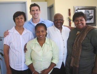 With Archbishop Desmond Tutu, one of KMF’s patrons