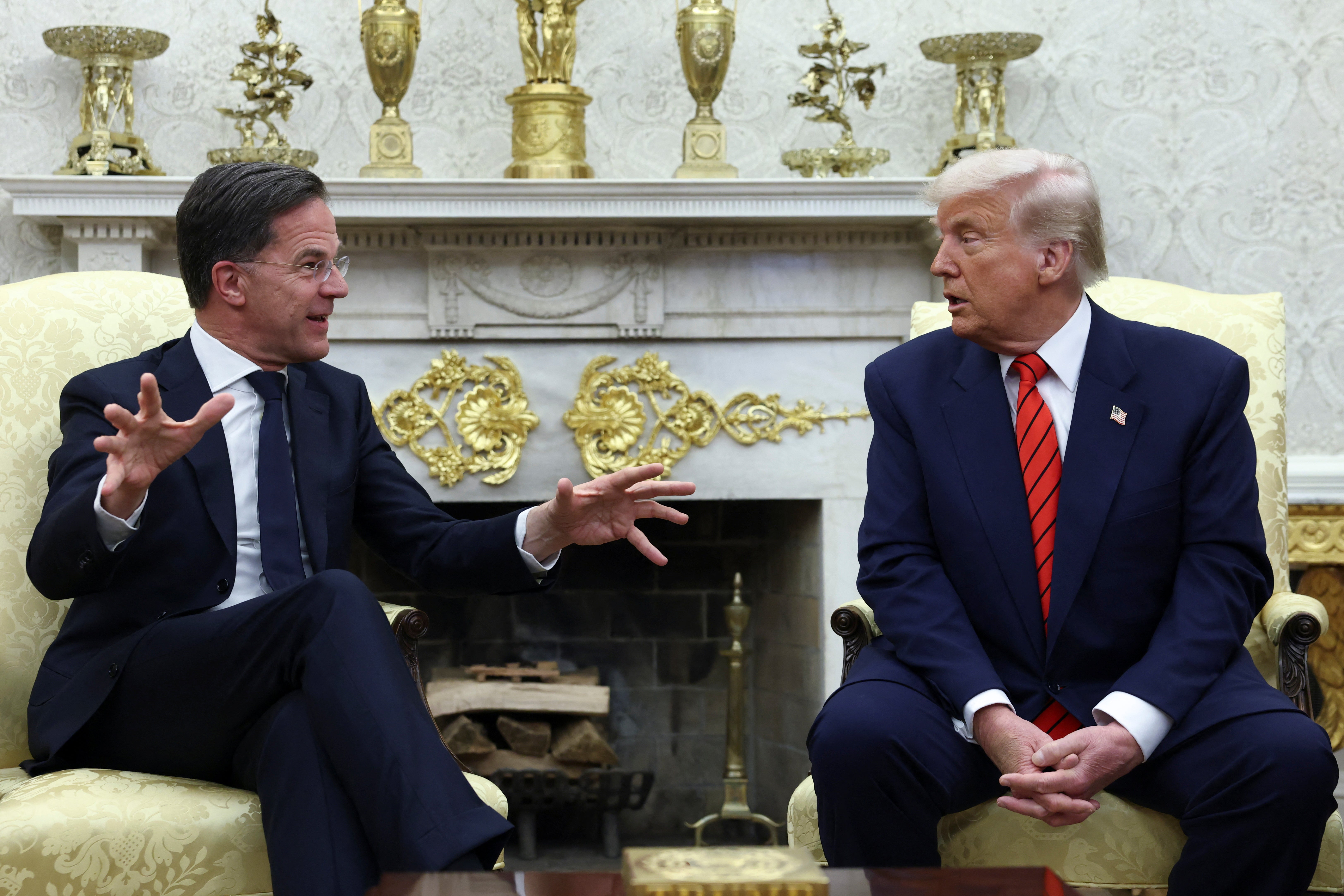 President Donald Trump meets NATO Secretary General Mark Rutte, in the Oval Office