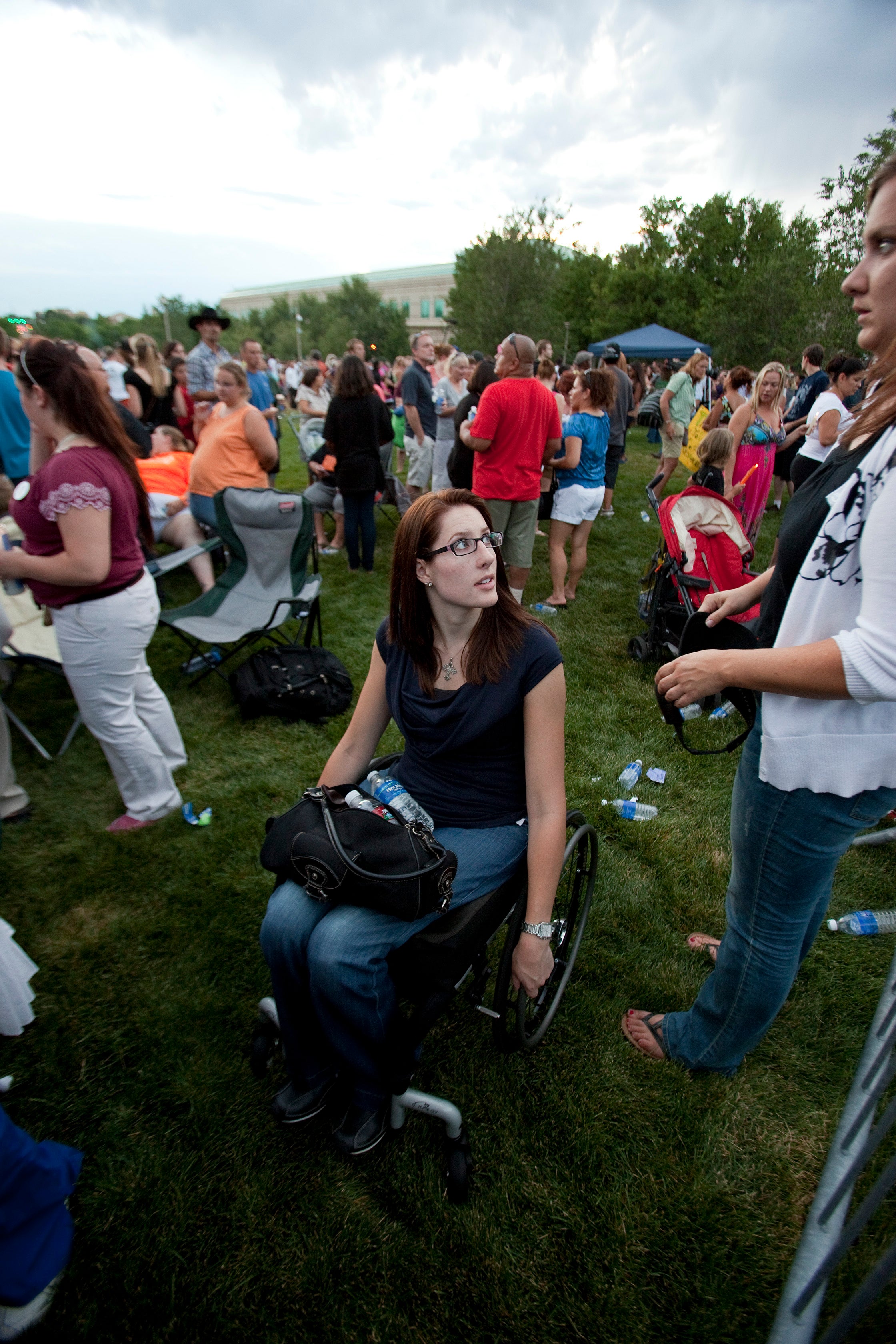 Hochhalter at a vigil in July 2012 for victims of the movie theatre mass shooting in Aurora, Colorado