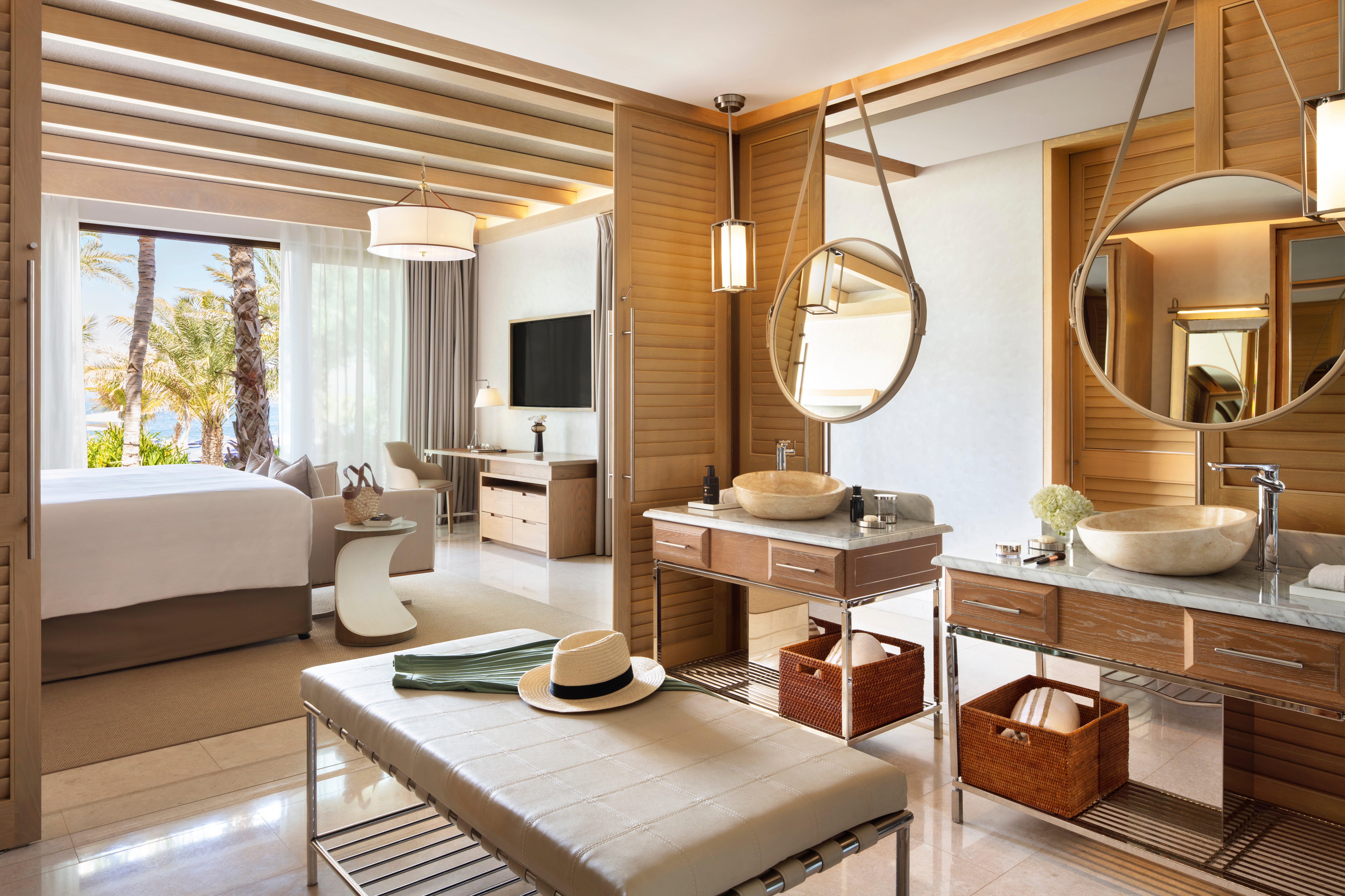 Many of the rooms feature optional open-plan layouts with sliding doors as a moveable bathroom perimeter