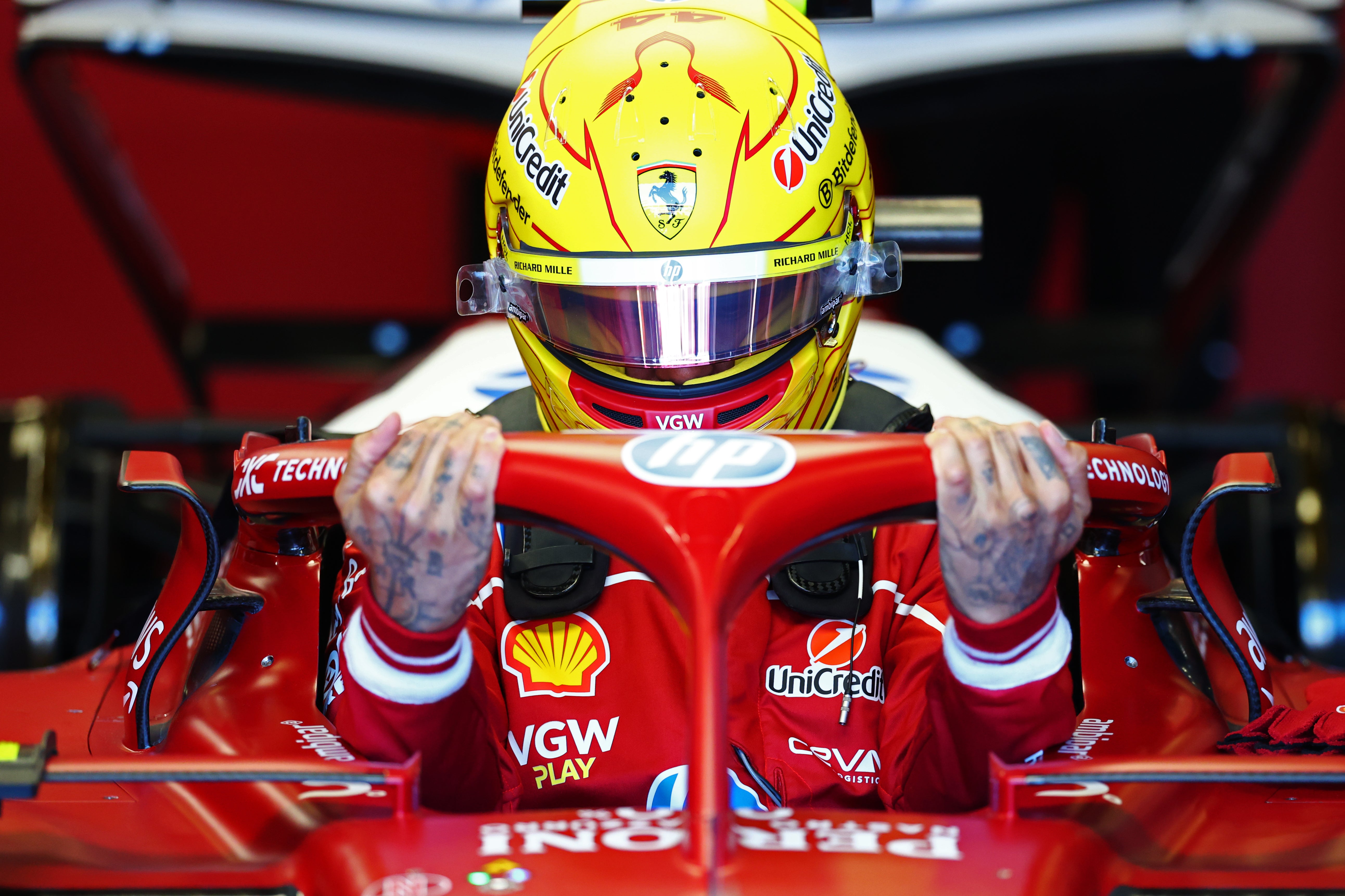 Lewis Hamilton was fifth-fastest in the second practice session