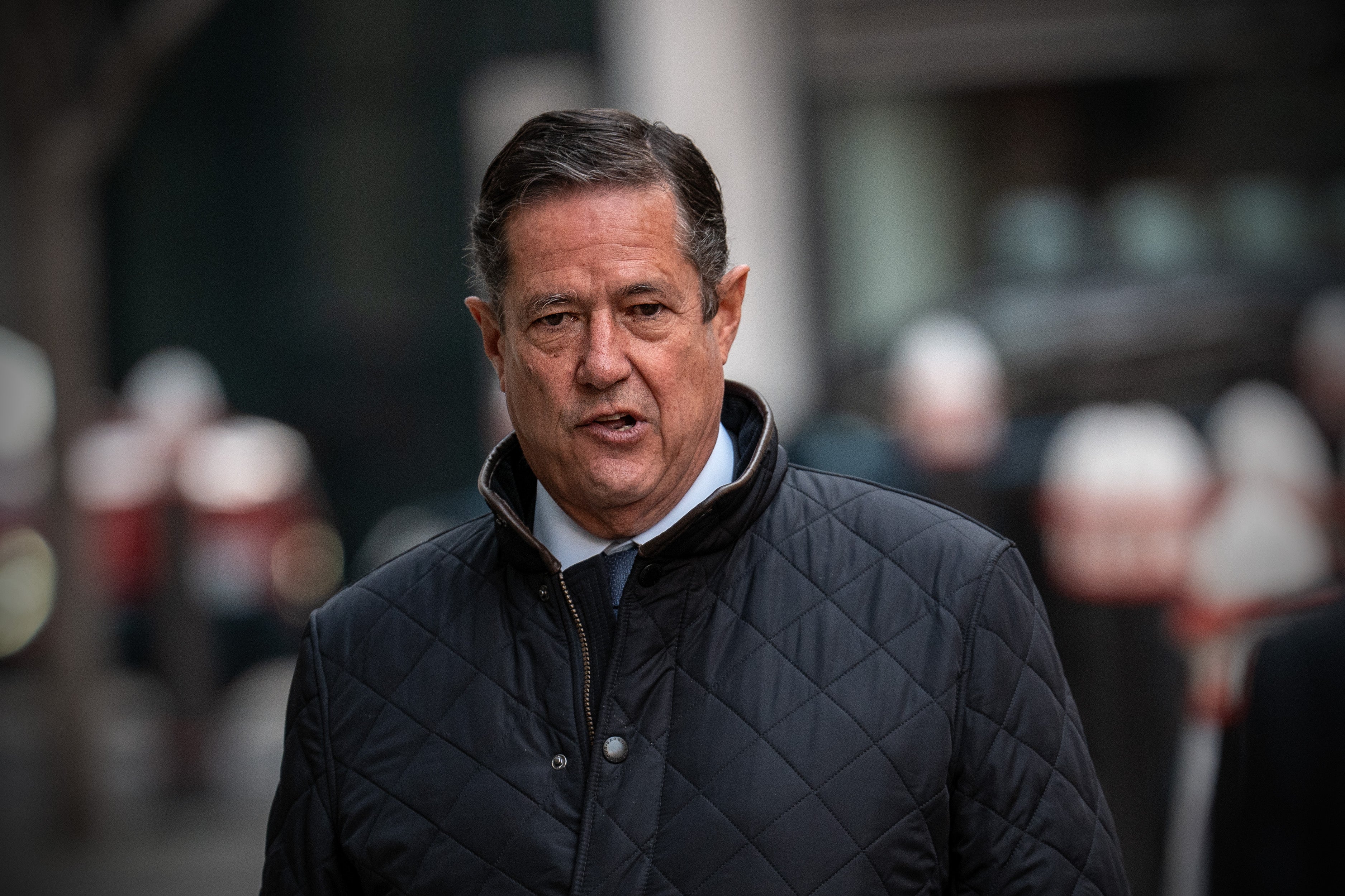 Former Barclays CEO Jes Staley arrives at the High Court (Rolls Building) on March 14, 2025 in London, England