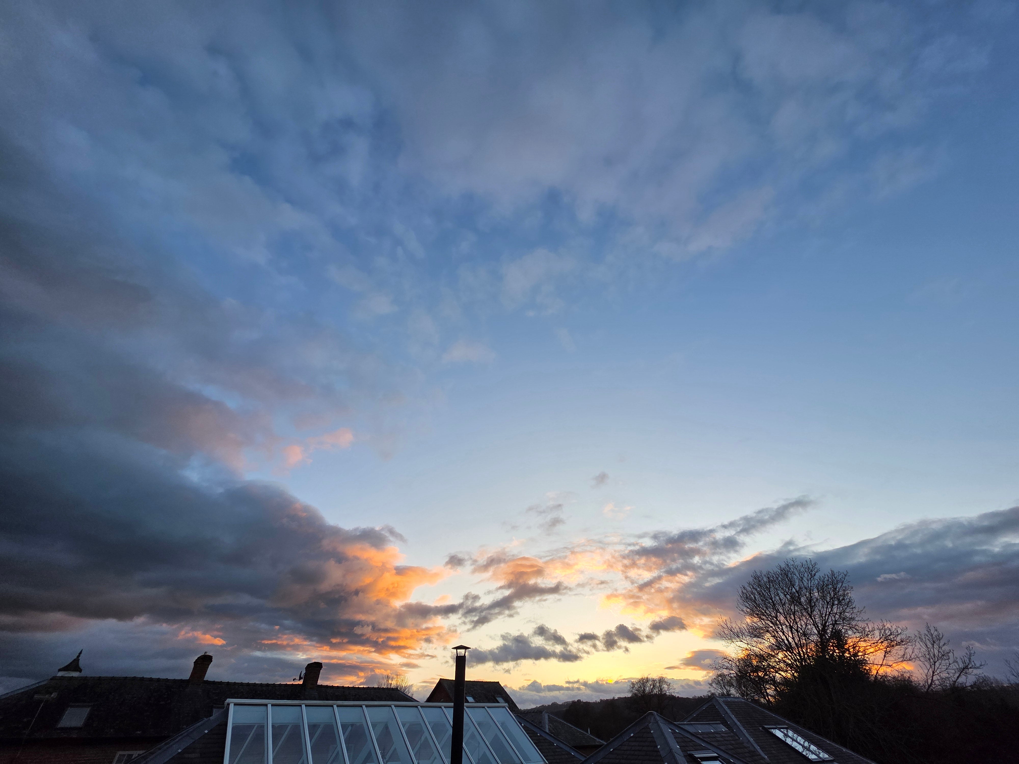 The sun prepares to plummet